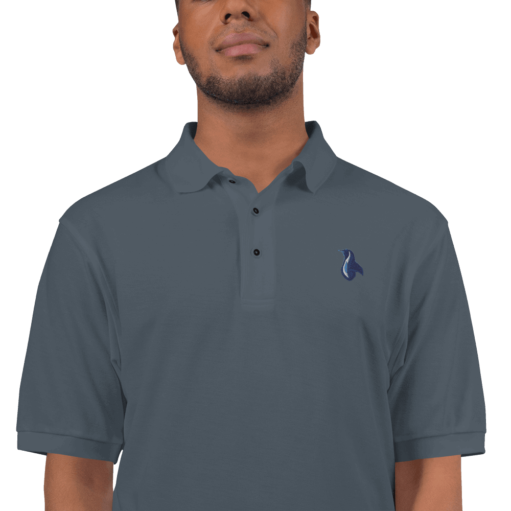 Penguin Logo Men's Premium Polo VAWDesigns