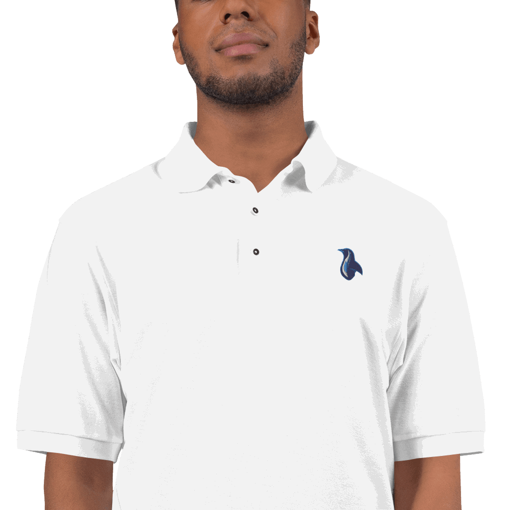 Penguin Logo Men's Premium Polo VAWDesigns