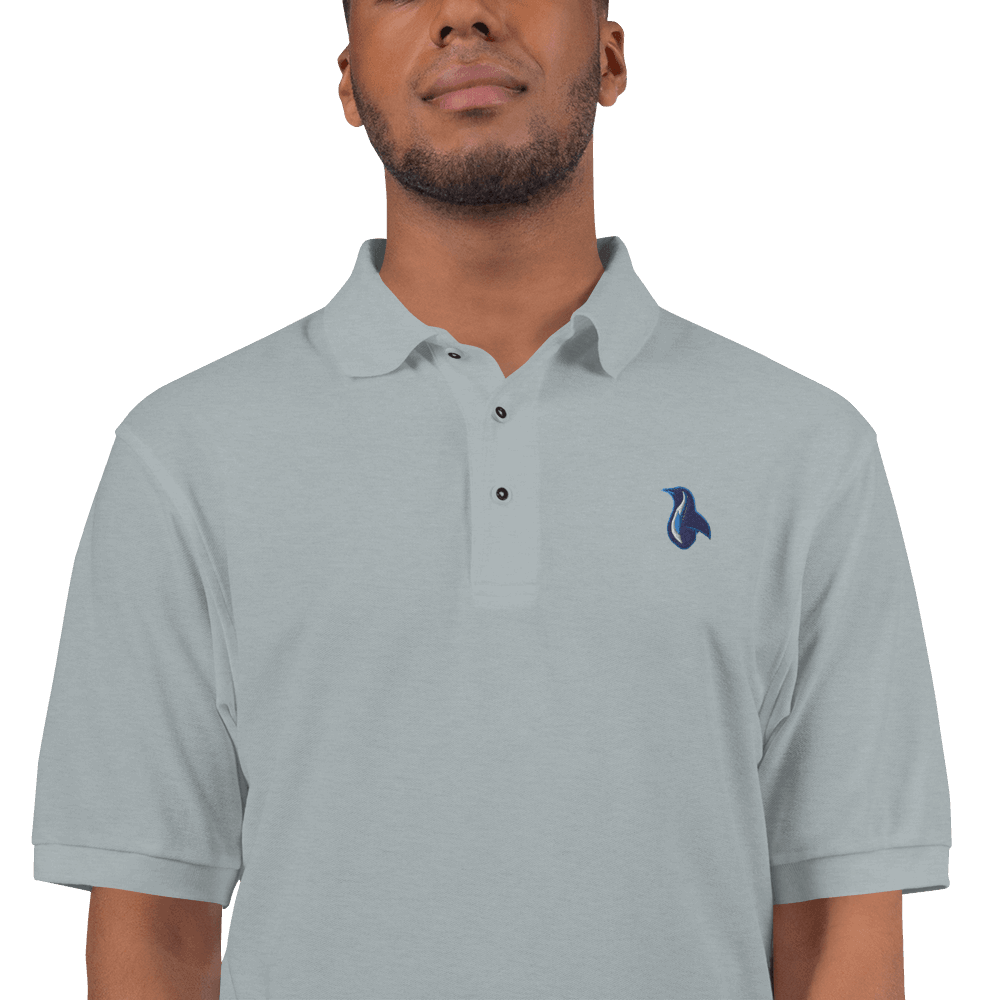 Penguin Logo Men's Premium Polo VAWDesigns