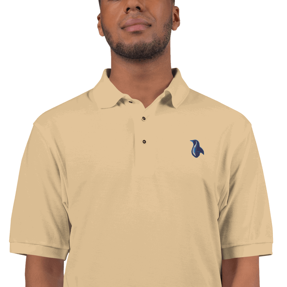 Penguin Logo Men's Premium Polo VAWDesigns