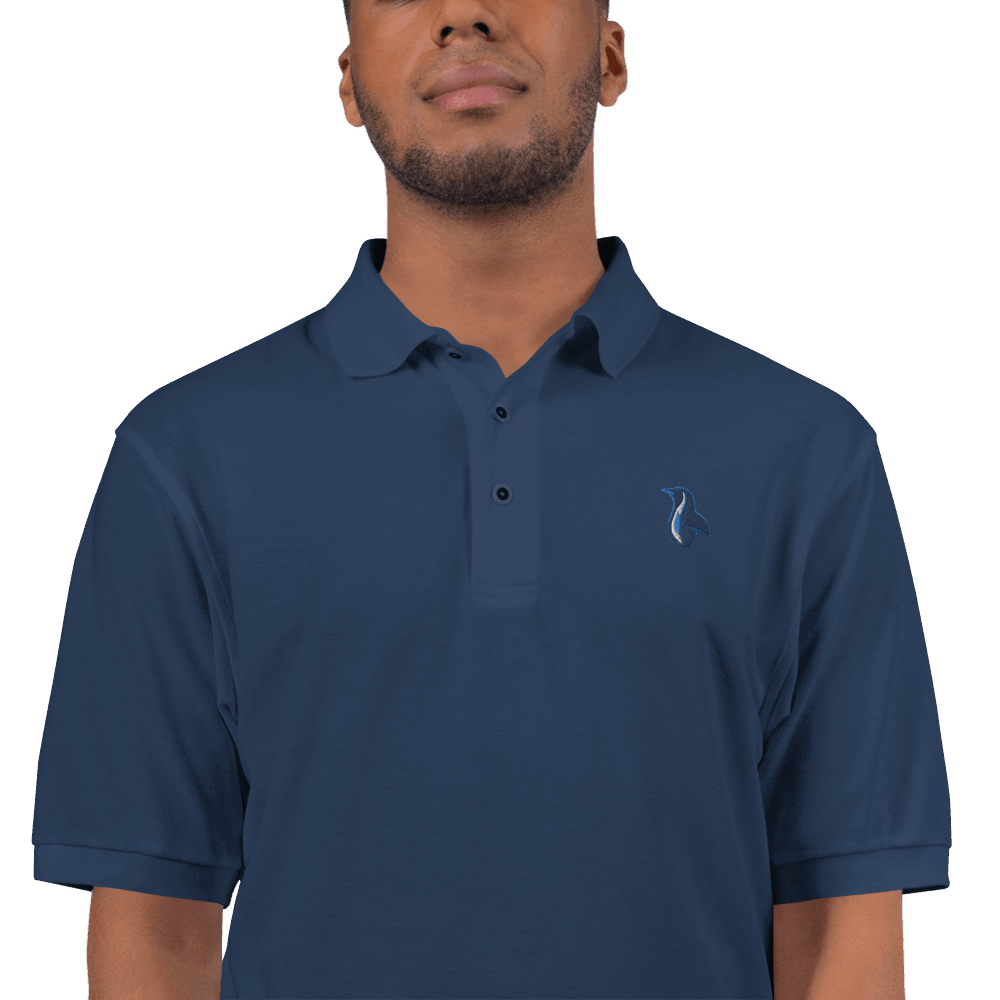 Penguin Logo Men's Premium Polo VAWDesigns