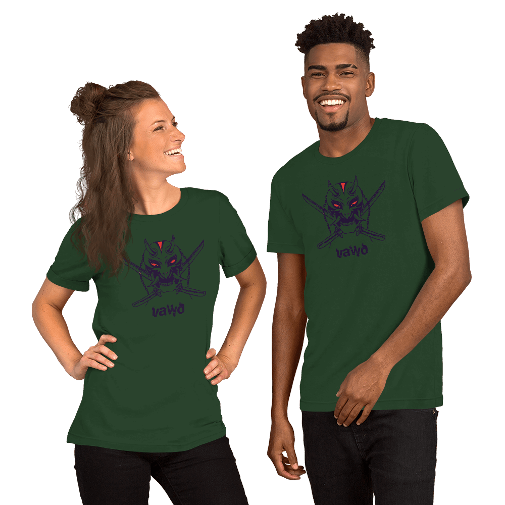 Samurai Demon Unisex t-shirt VAWDesigns