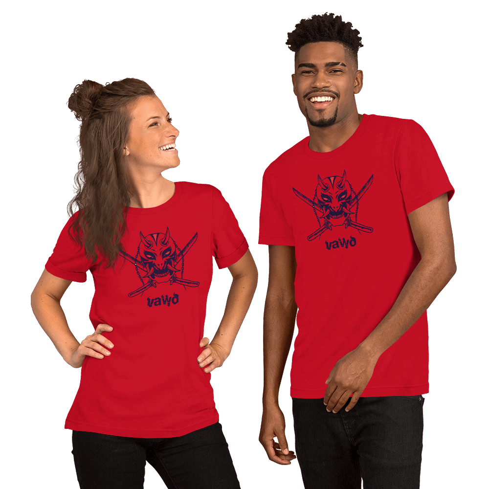 Samurai Demon Unisex t-shirt VAWDesigns