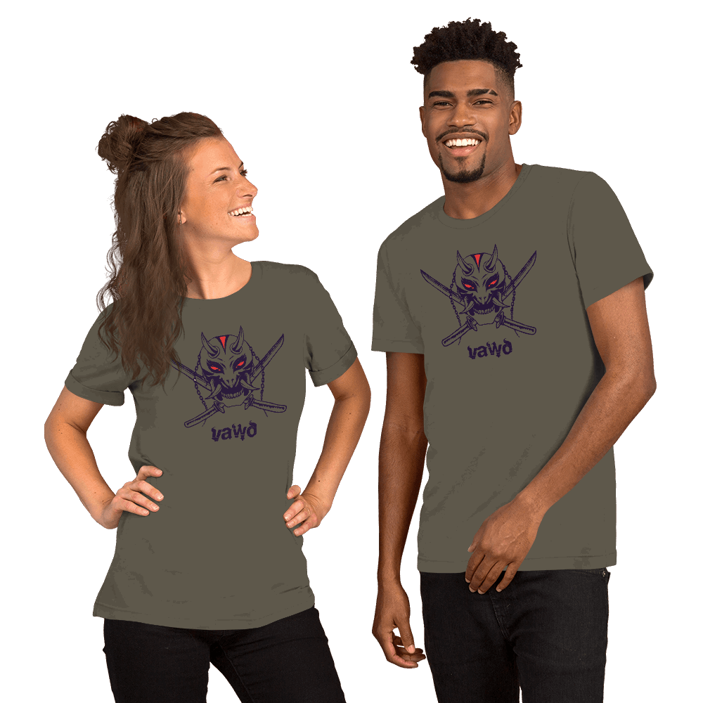 Samurai Demon Unisex t-shirt VAWDesigns