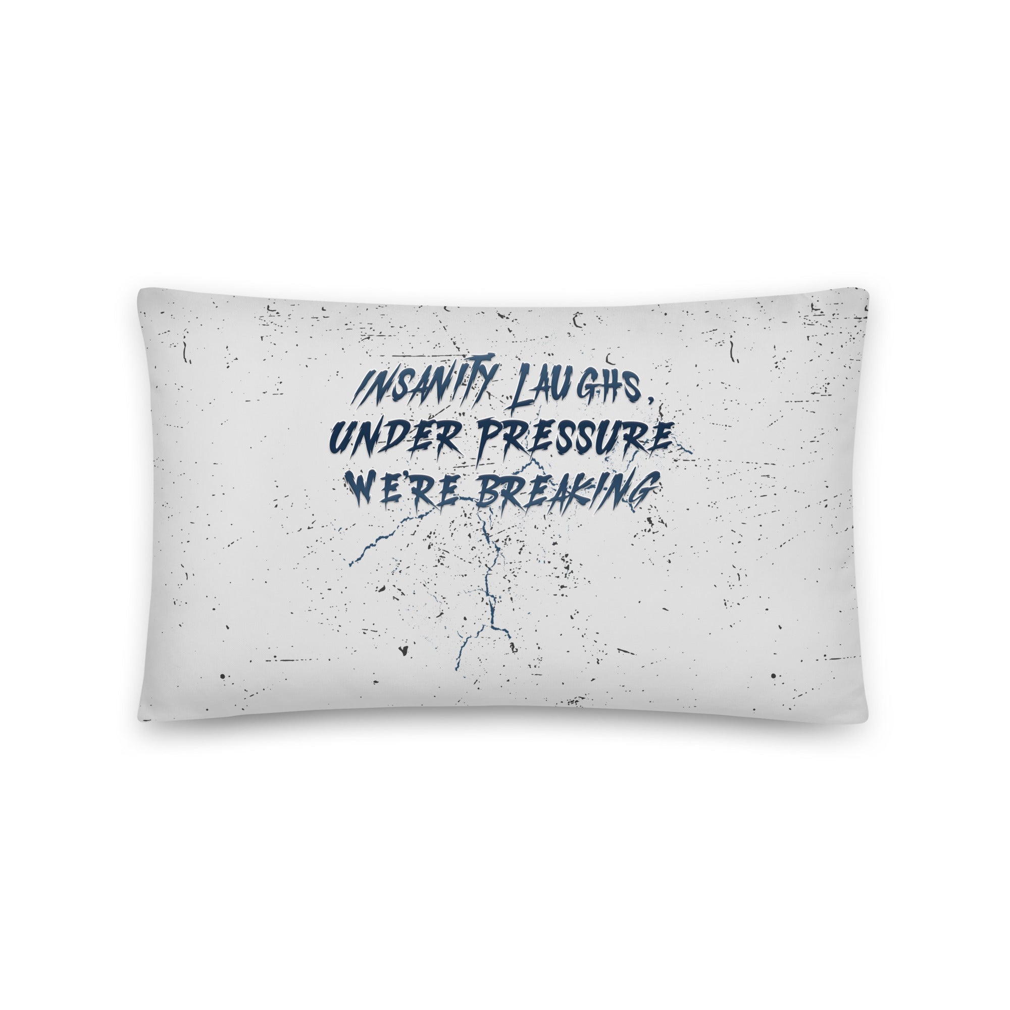 gray pillow with a music quote