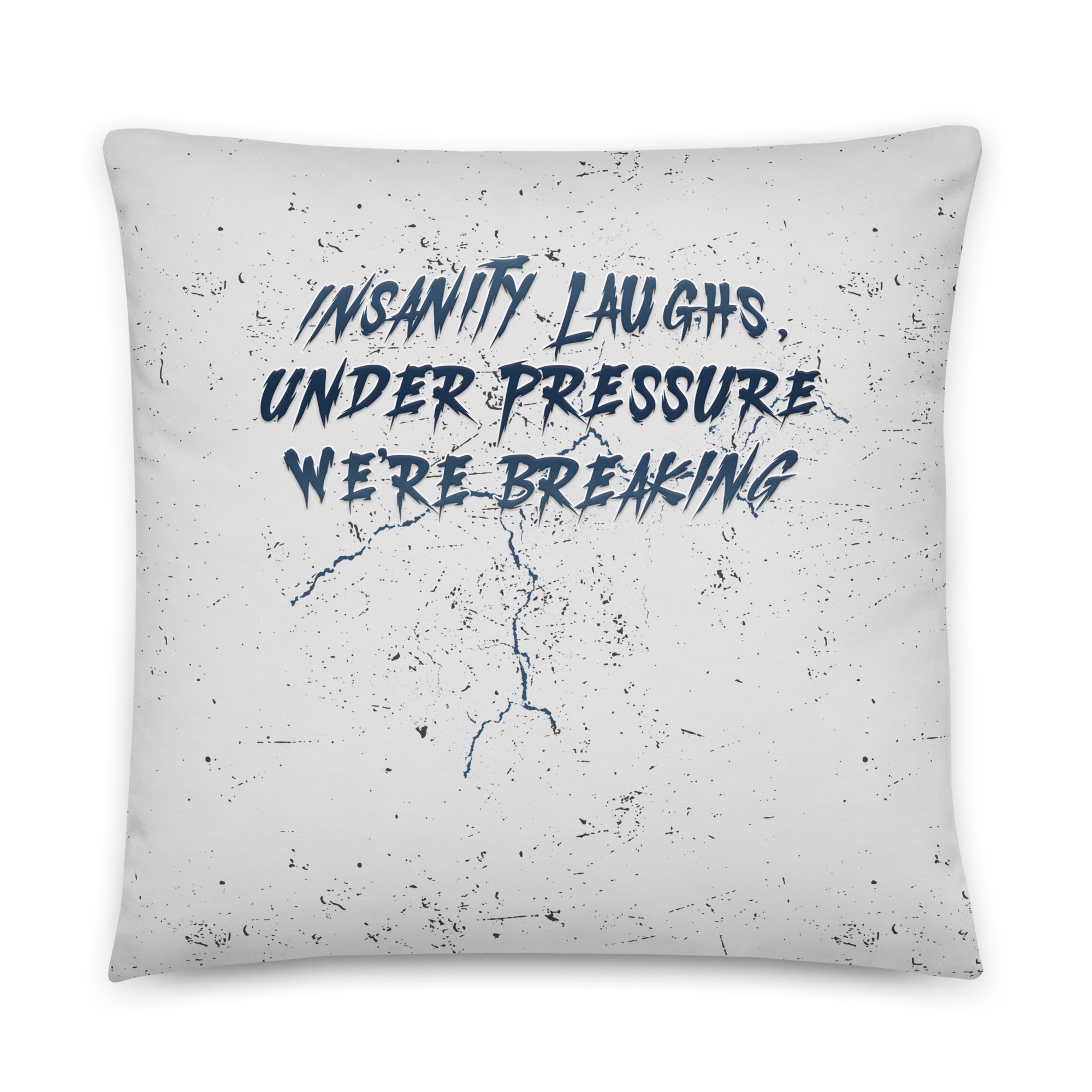 gray pillow with a music quote