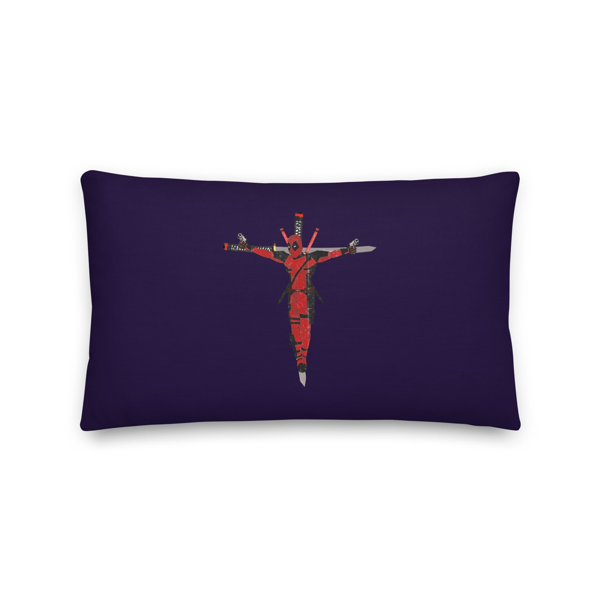 a pillow with a picture of jesus on it