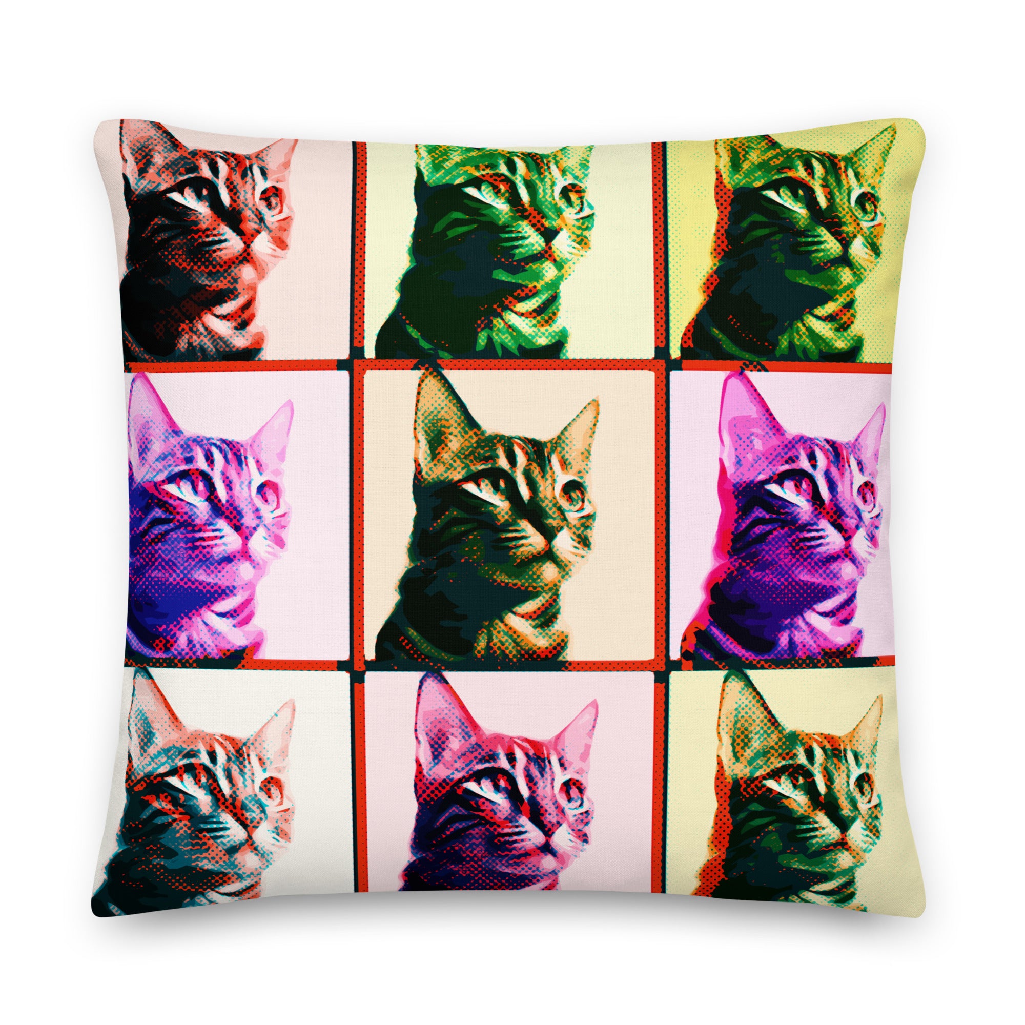 Warhol Cats Premium Pillow