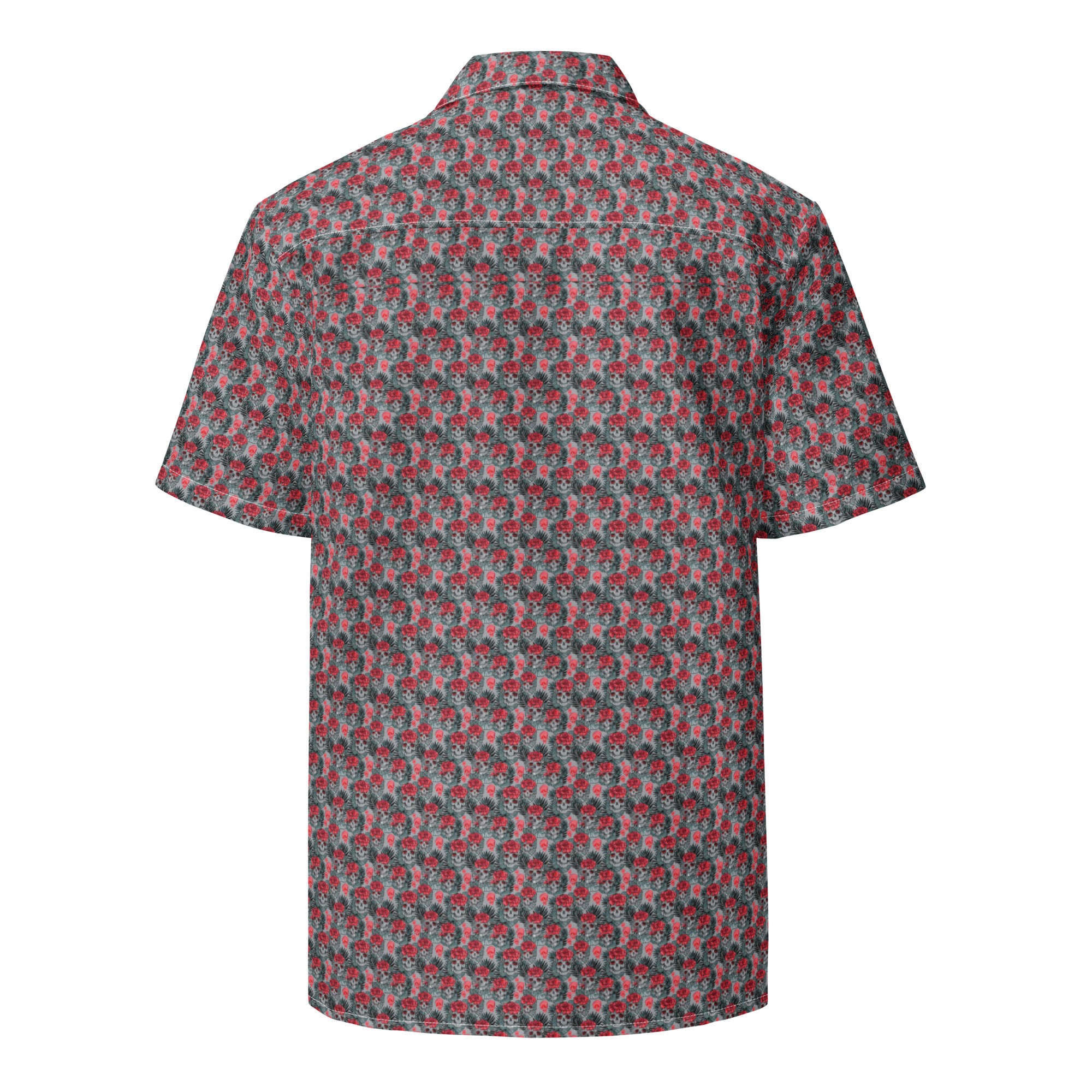Skulls and Roses Unisex button shirt