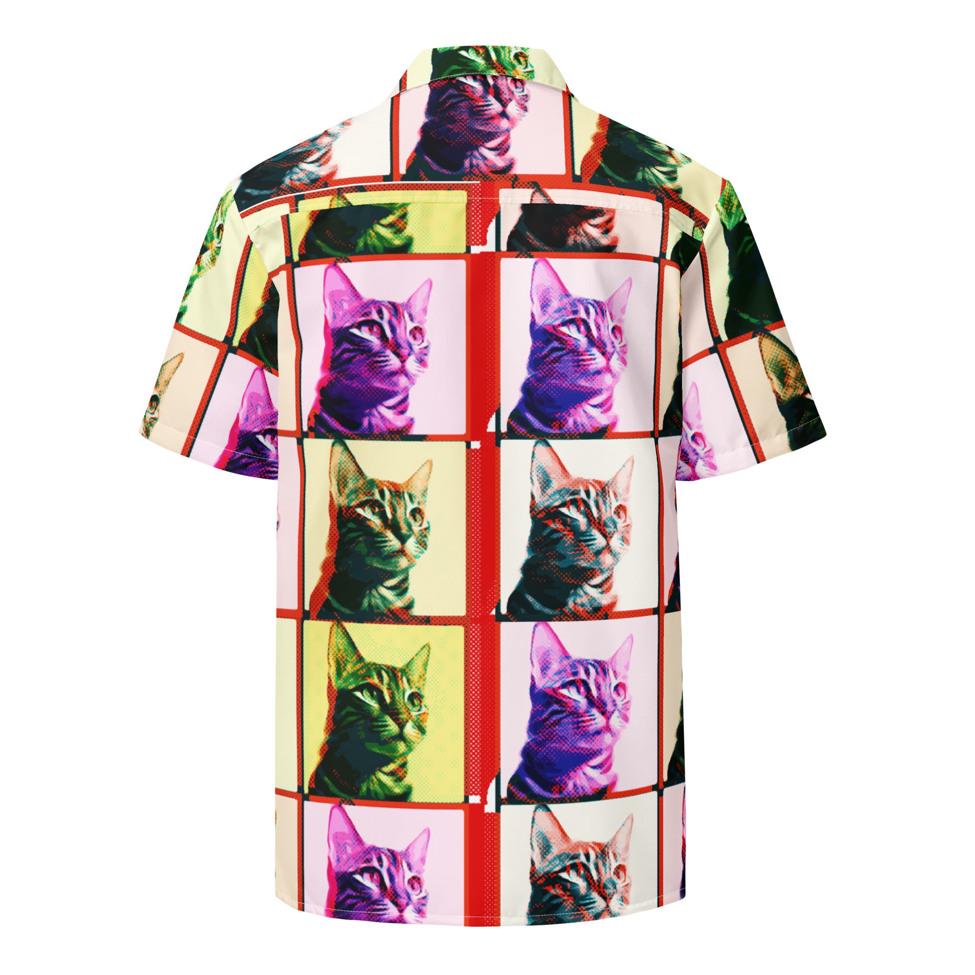 Warhol Cats Aloha Unisex button shirt