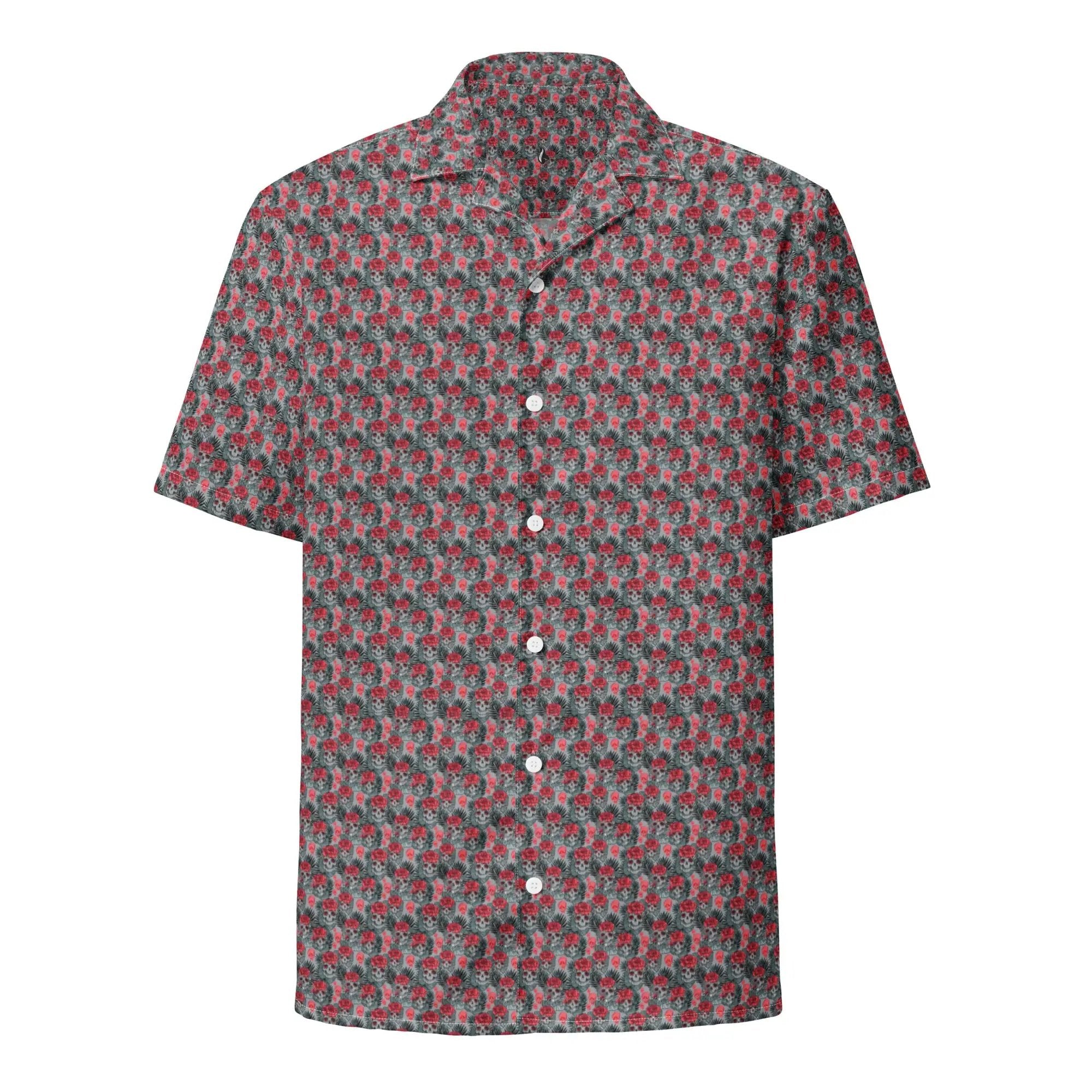 Skulls and Roses Unisex button shirt