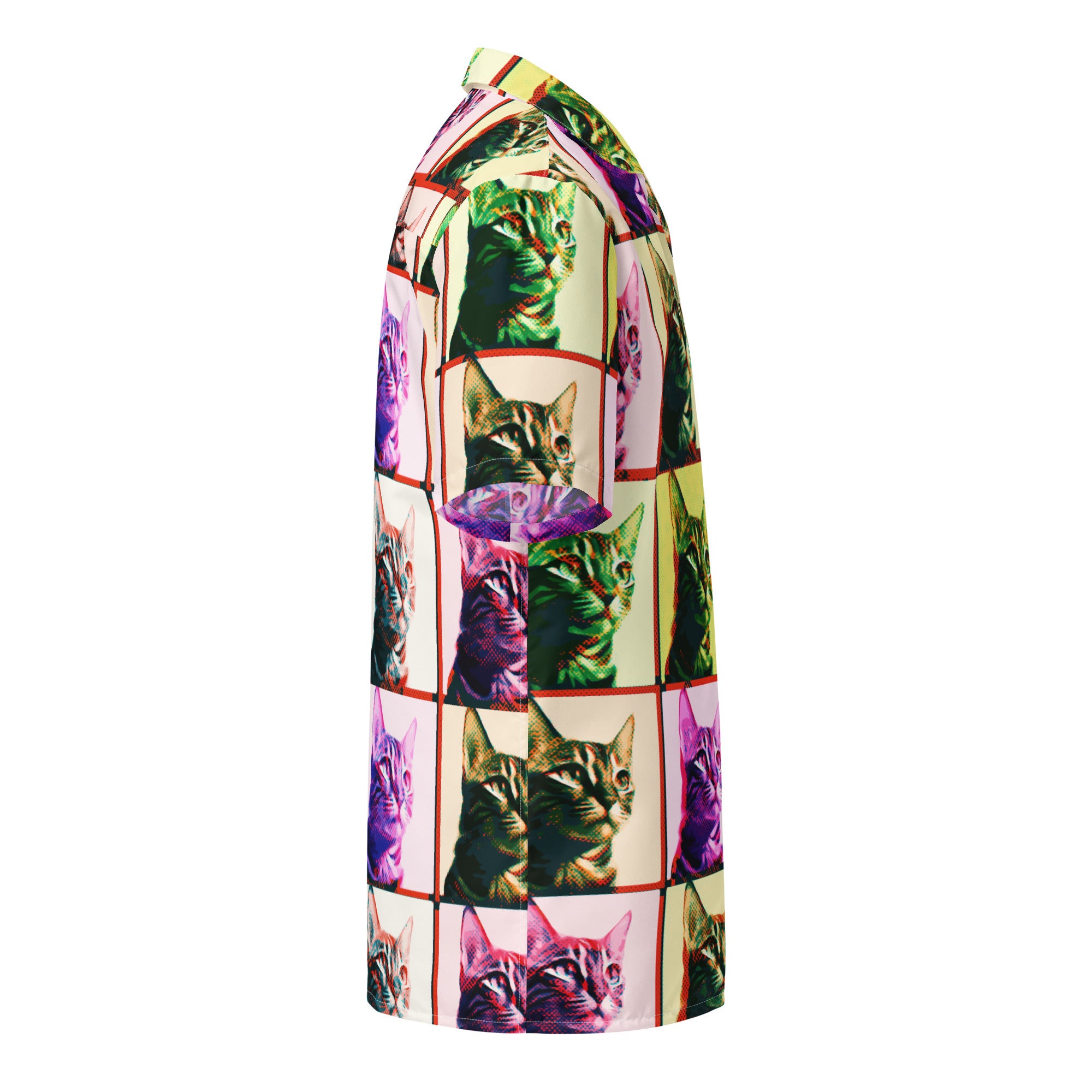 Warhol Cats Aloha Unisex button shirt