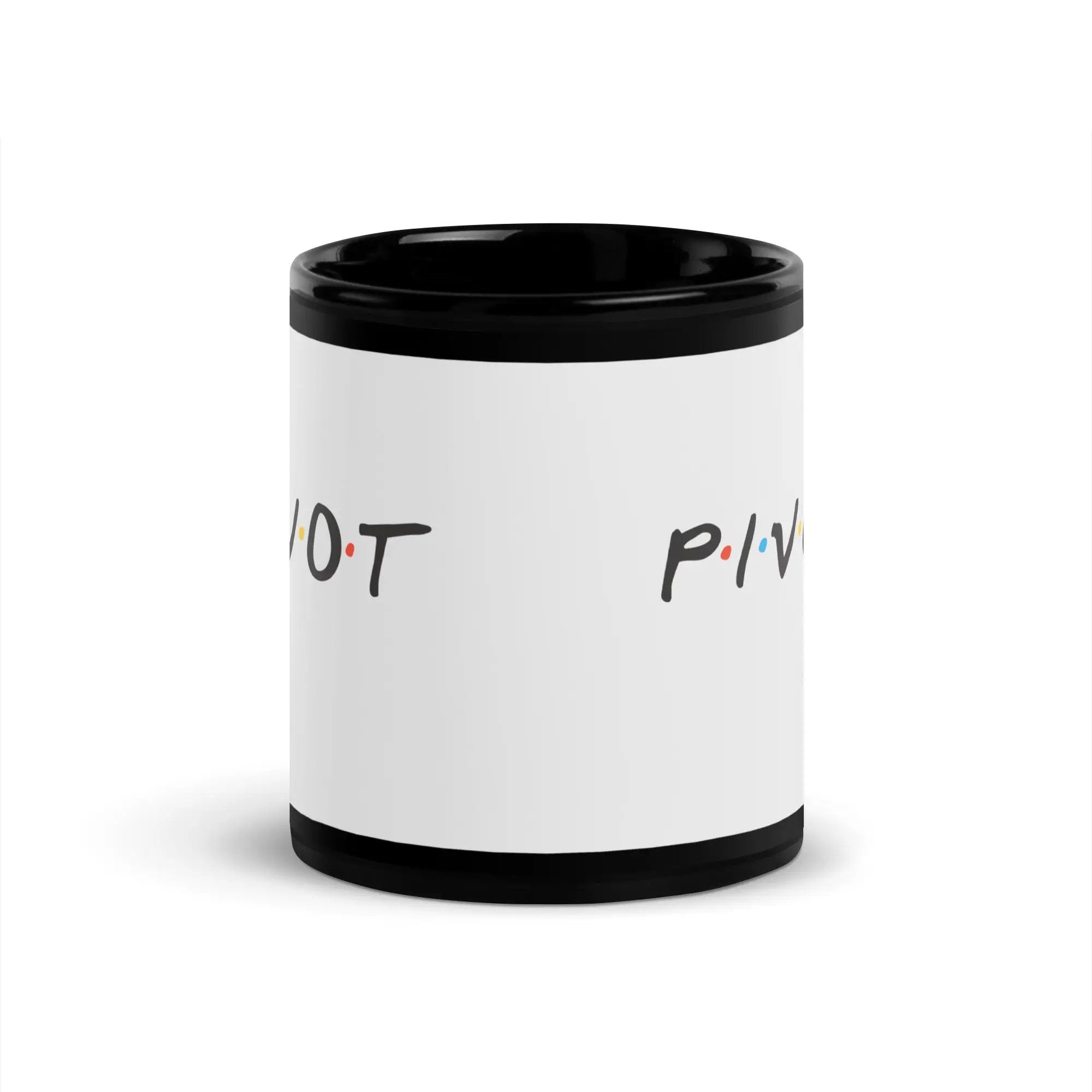 a black and white coffee mug with the words hot piv on it