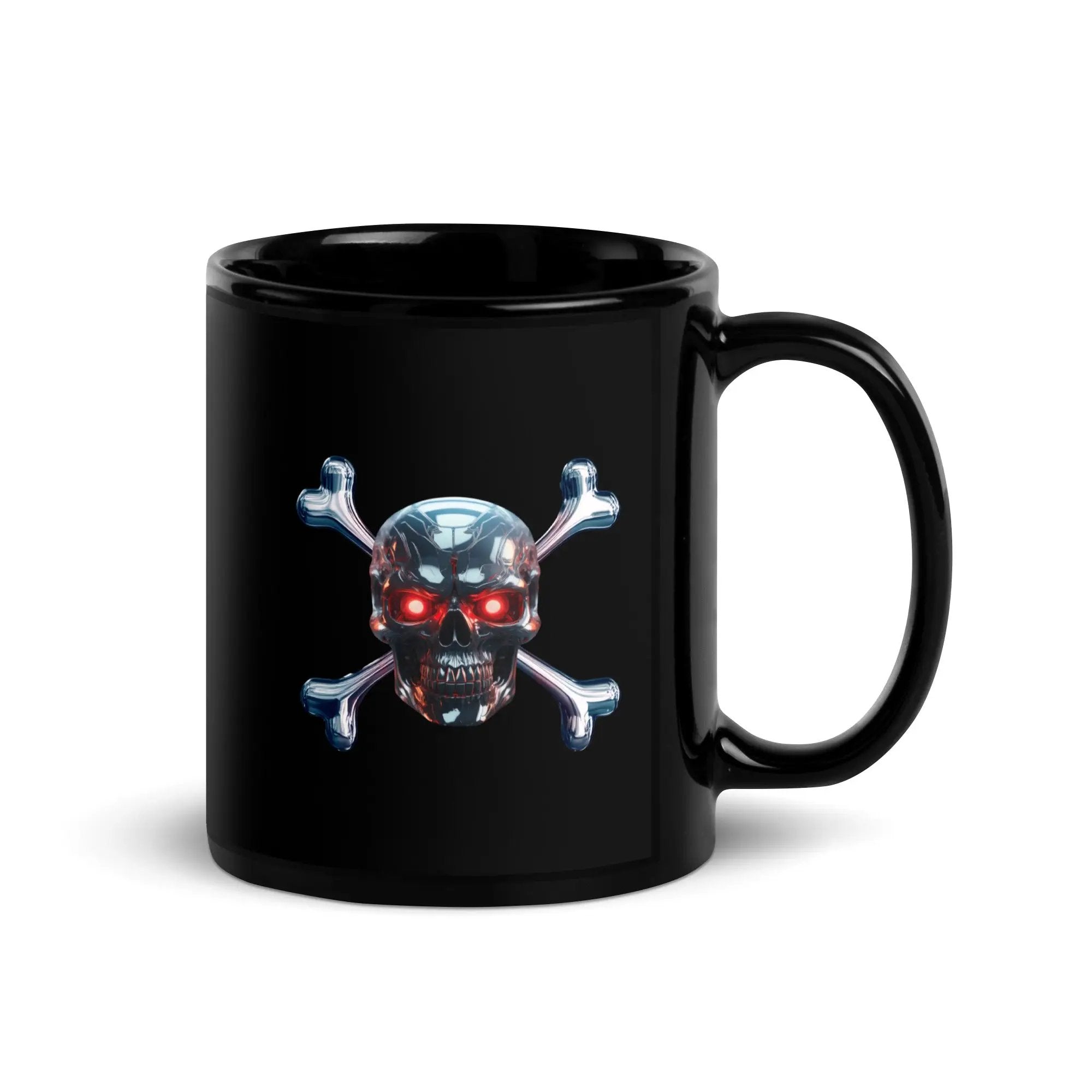 olly Roger Terminator Black Glossy Mug