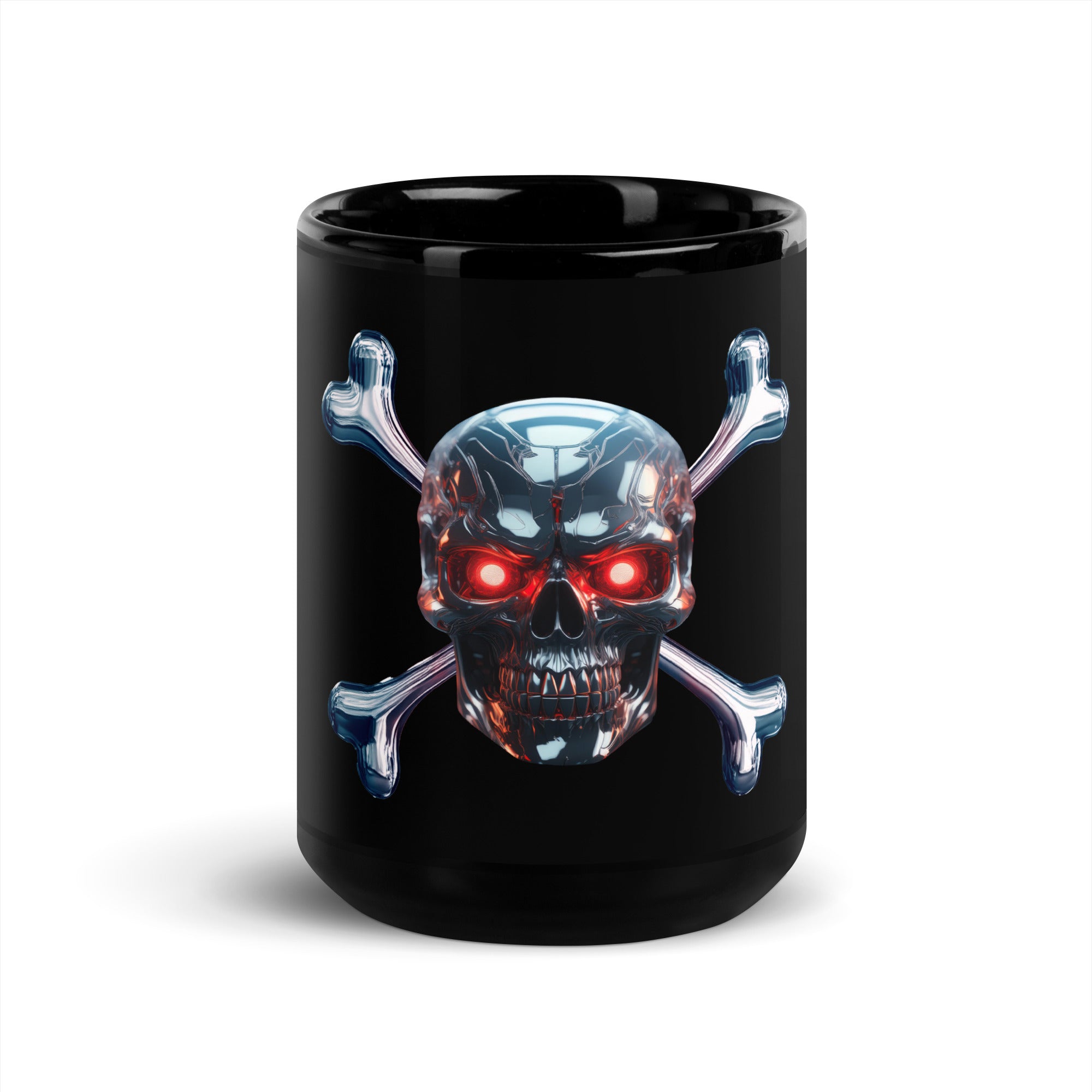 olly Roger Terminator Black Glossy Mug
