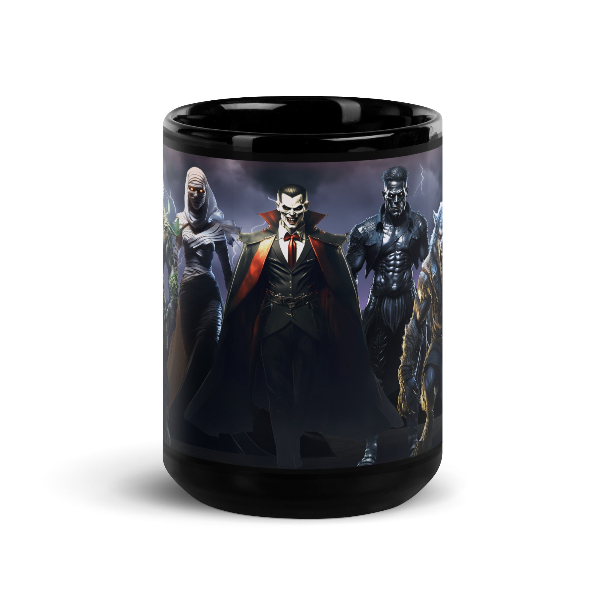 The Monster Squad Black Glossy Mug