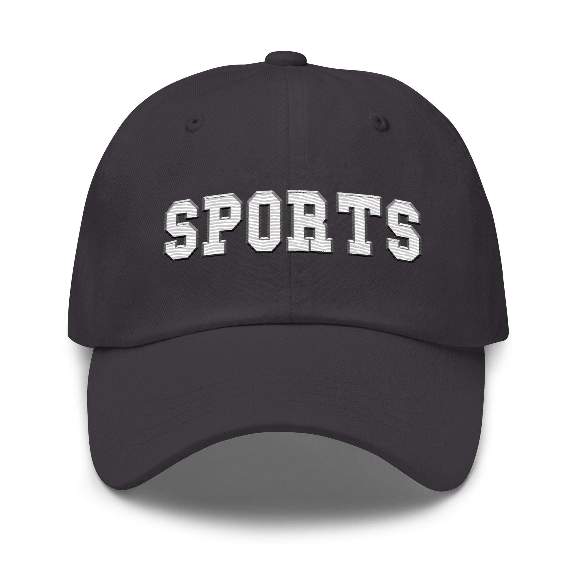 a black hat with the words sports on it