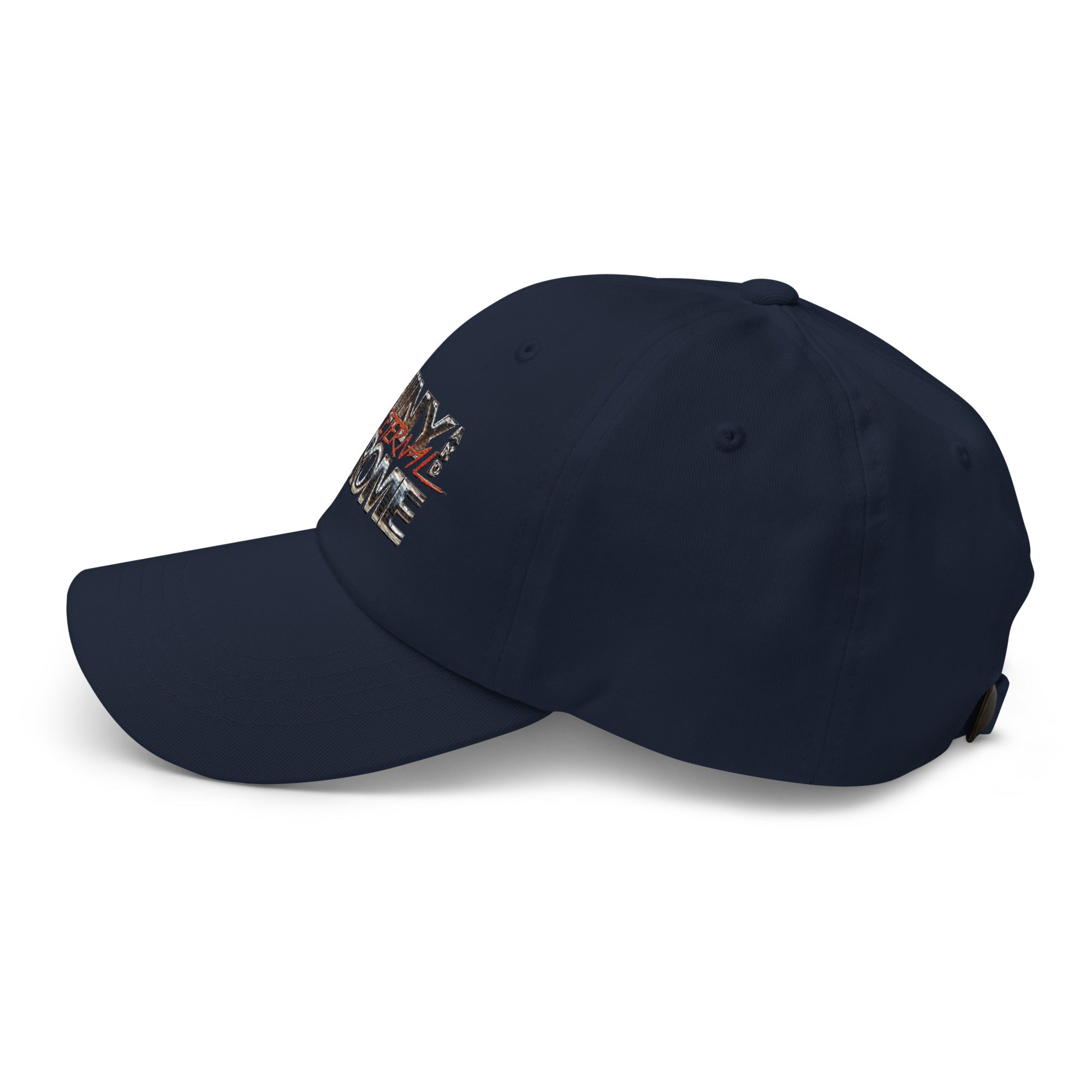 a baseball cap with a flag on it