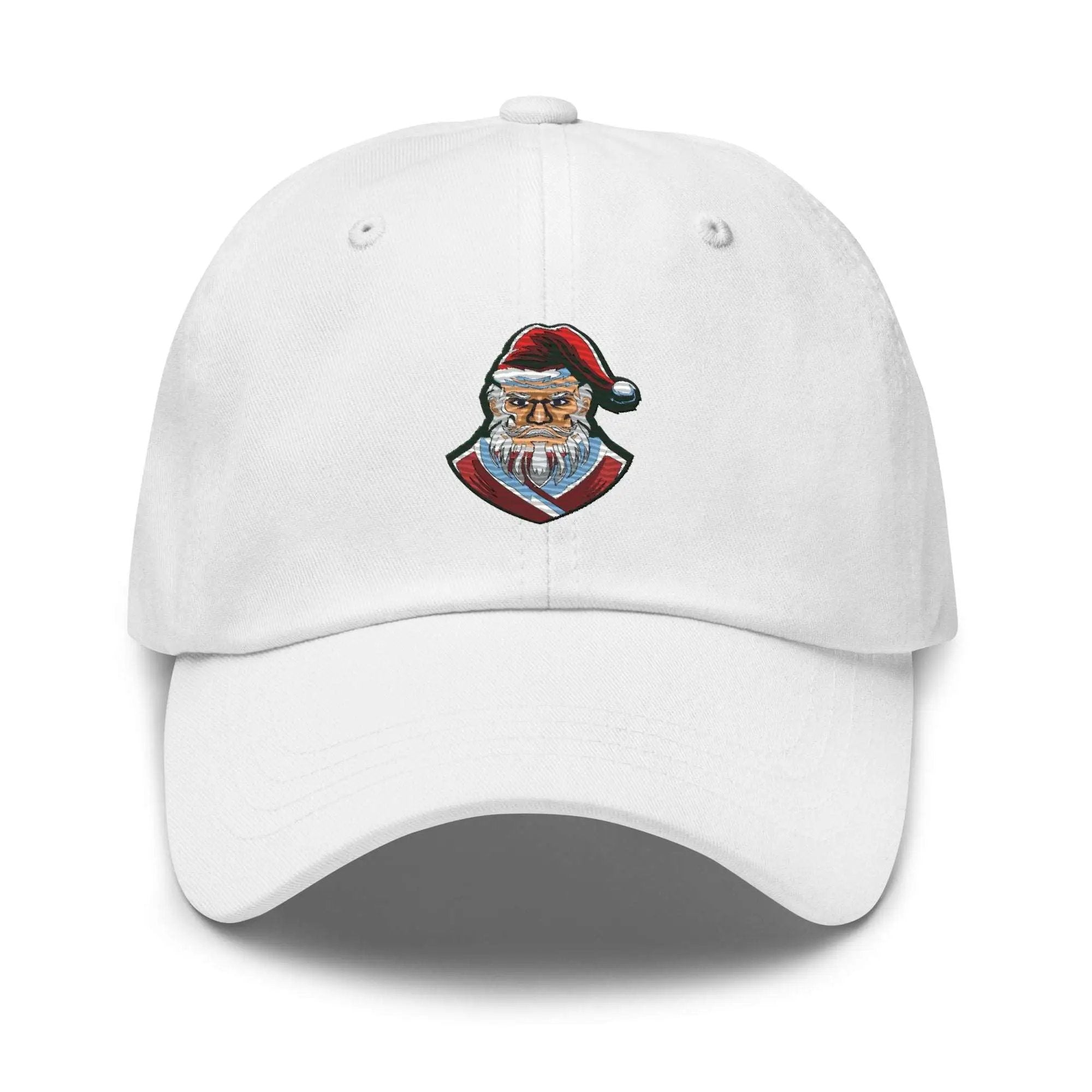 a white hat with a santa clause on it