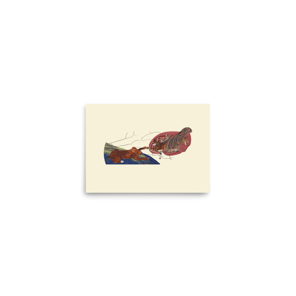 a piece of paper with a drawing of a bird on it