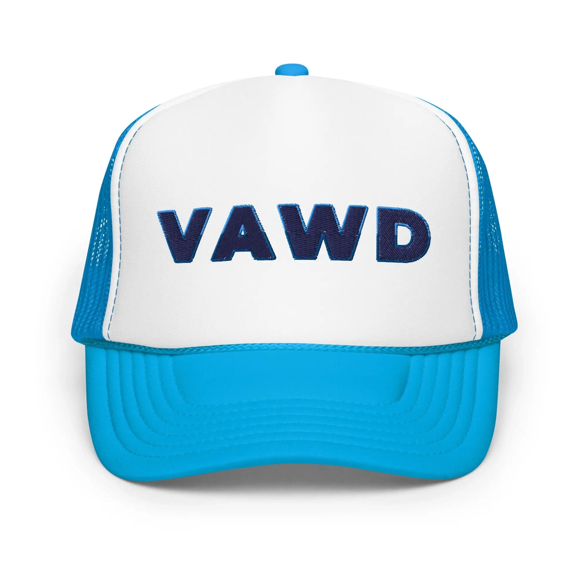 Trucker Hat with VAWD written on it