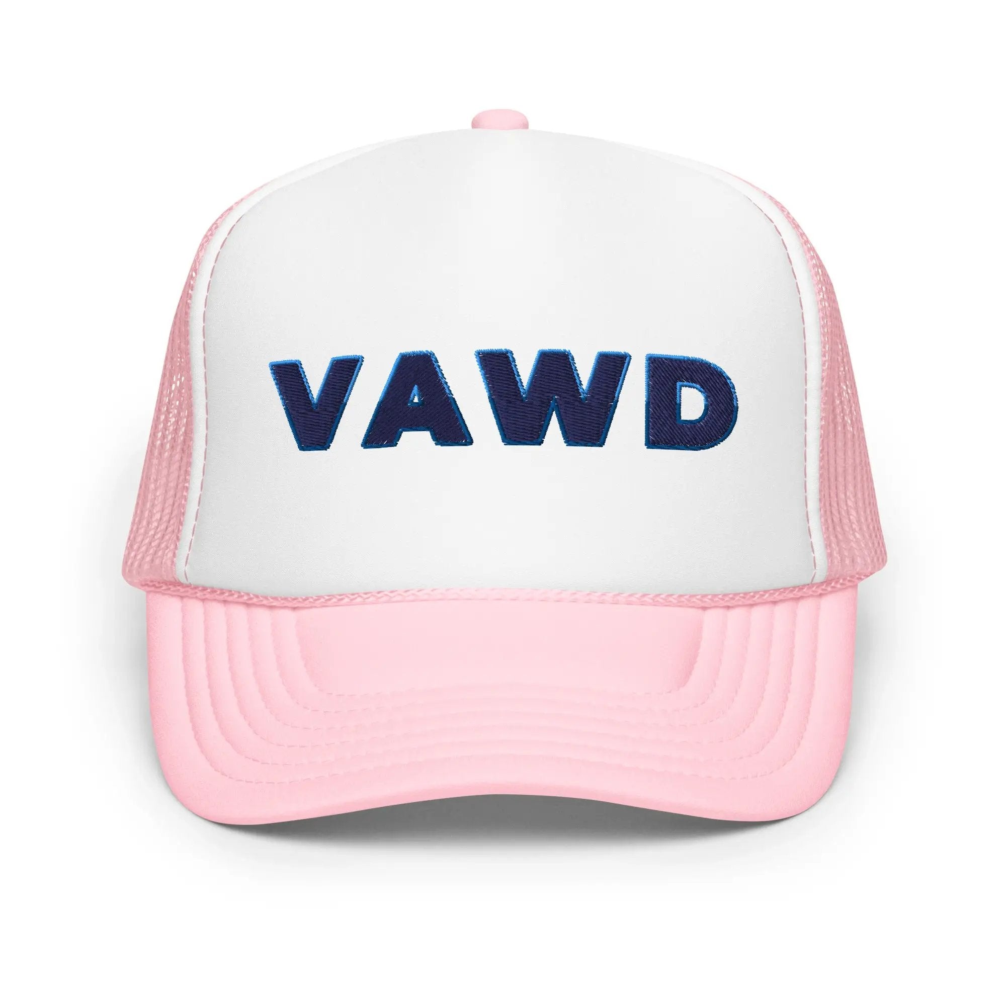 Trucker Hat with VAWD written on it