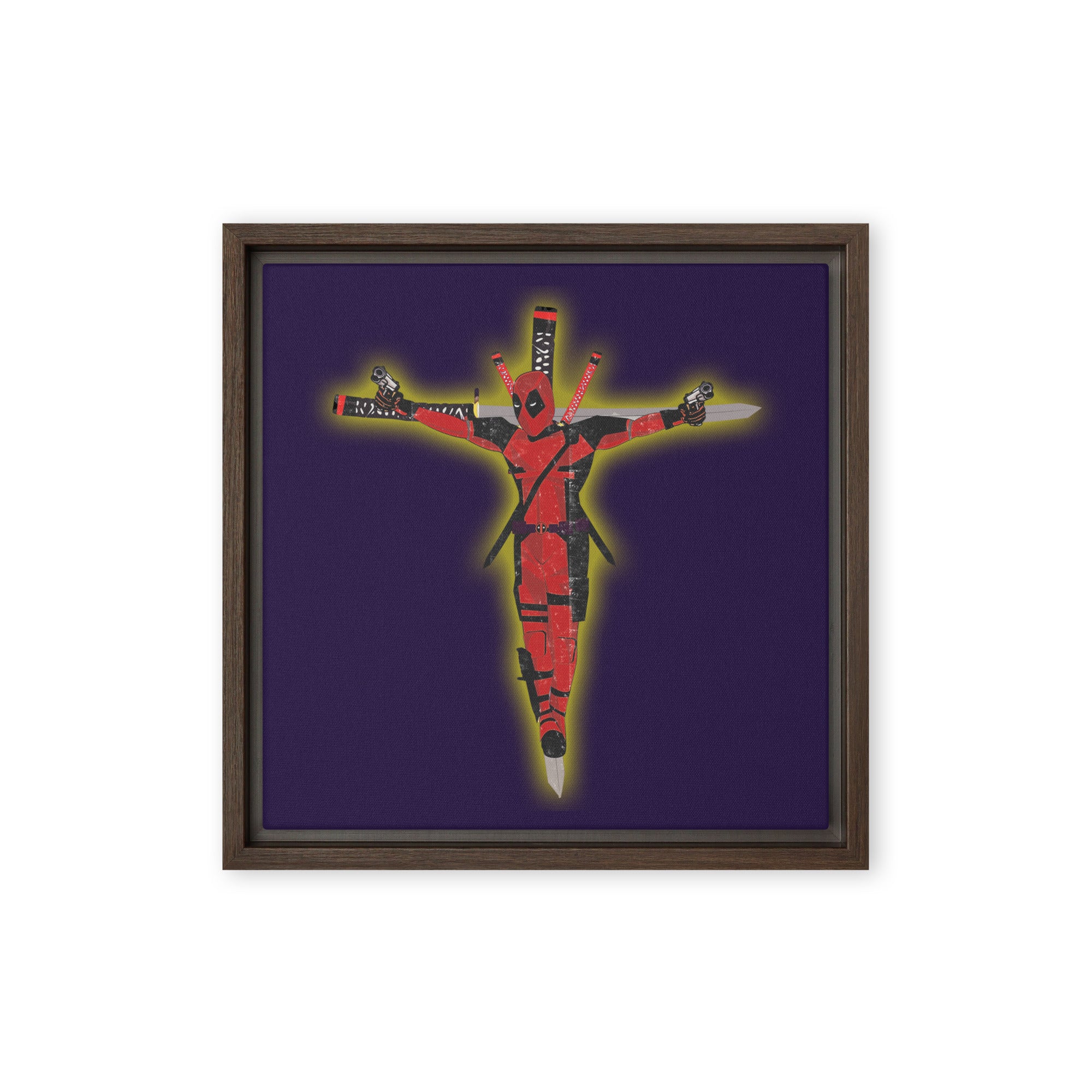 a picture of a crucifix on a purple background