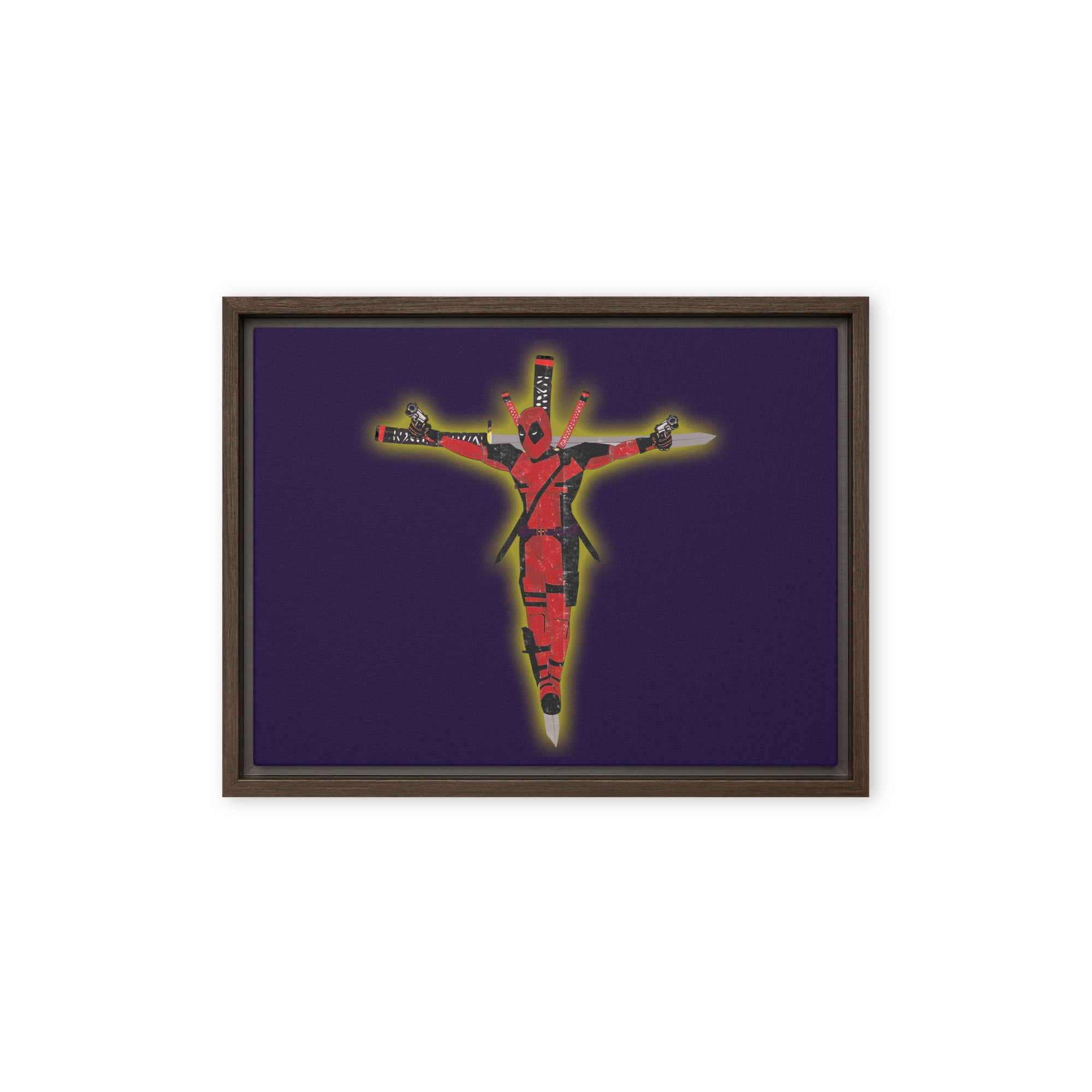 a picture of a cross on a purple background