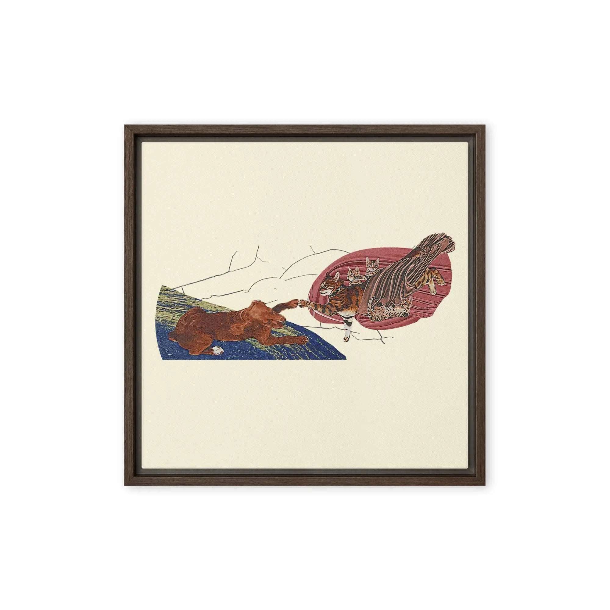 a drawing of a horse and a person in a red jacket