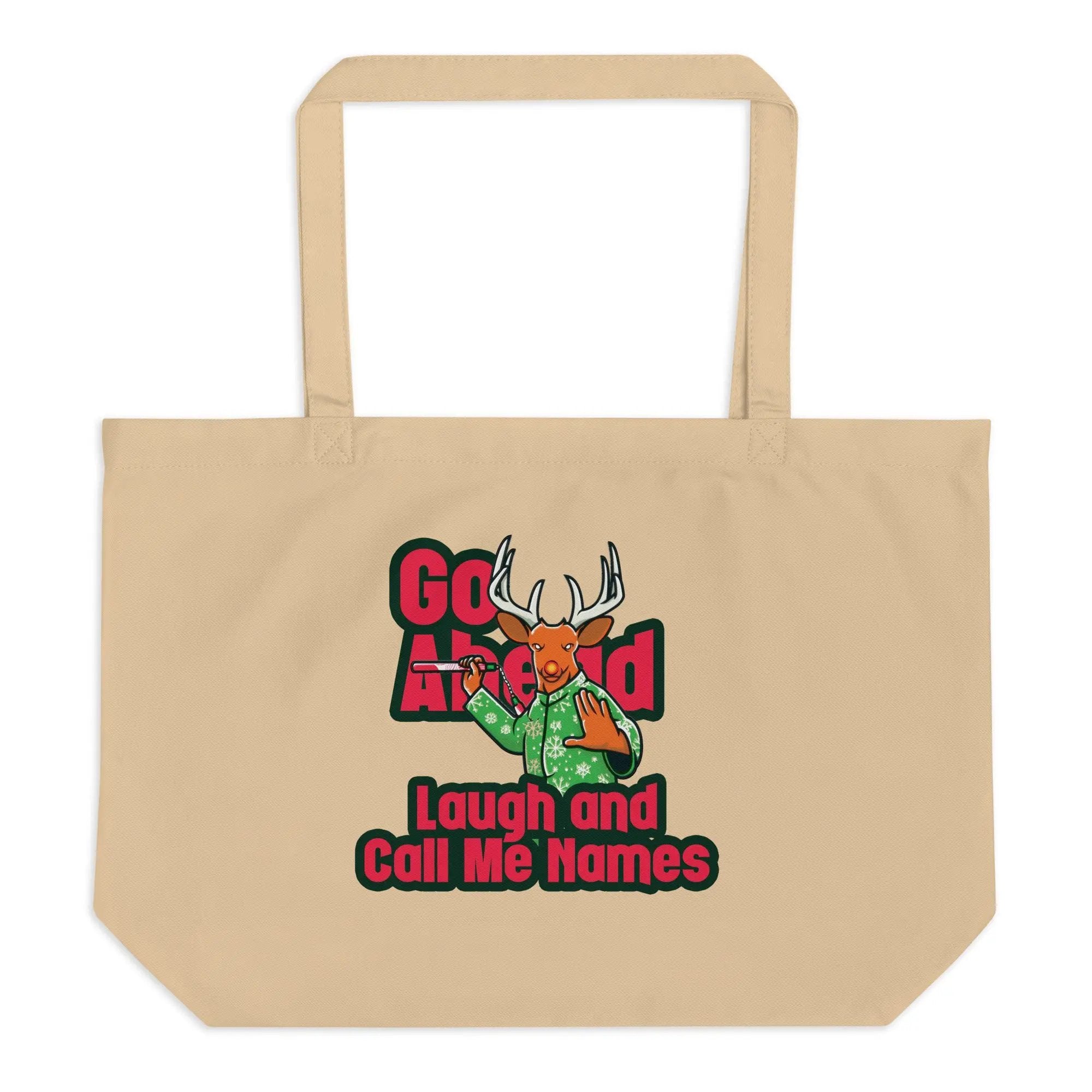 a tote bag with a cartoon character on it