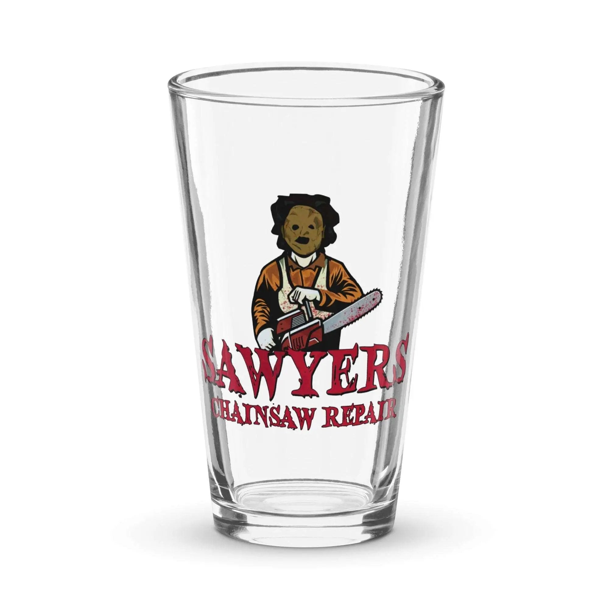 Sawyers Chainsaw Repair Shaker pint glass