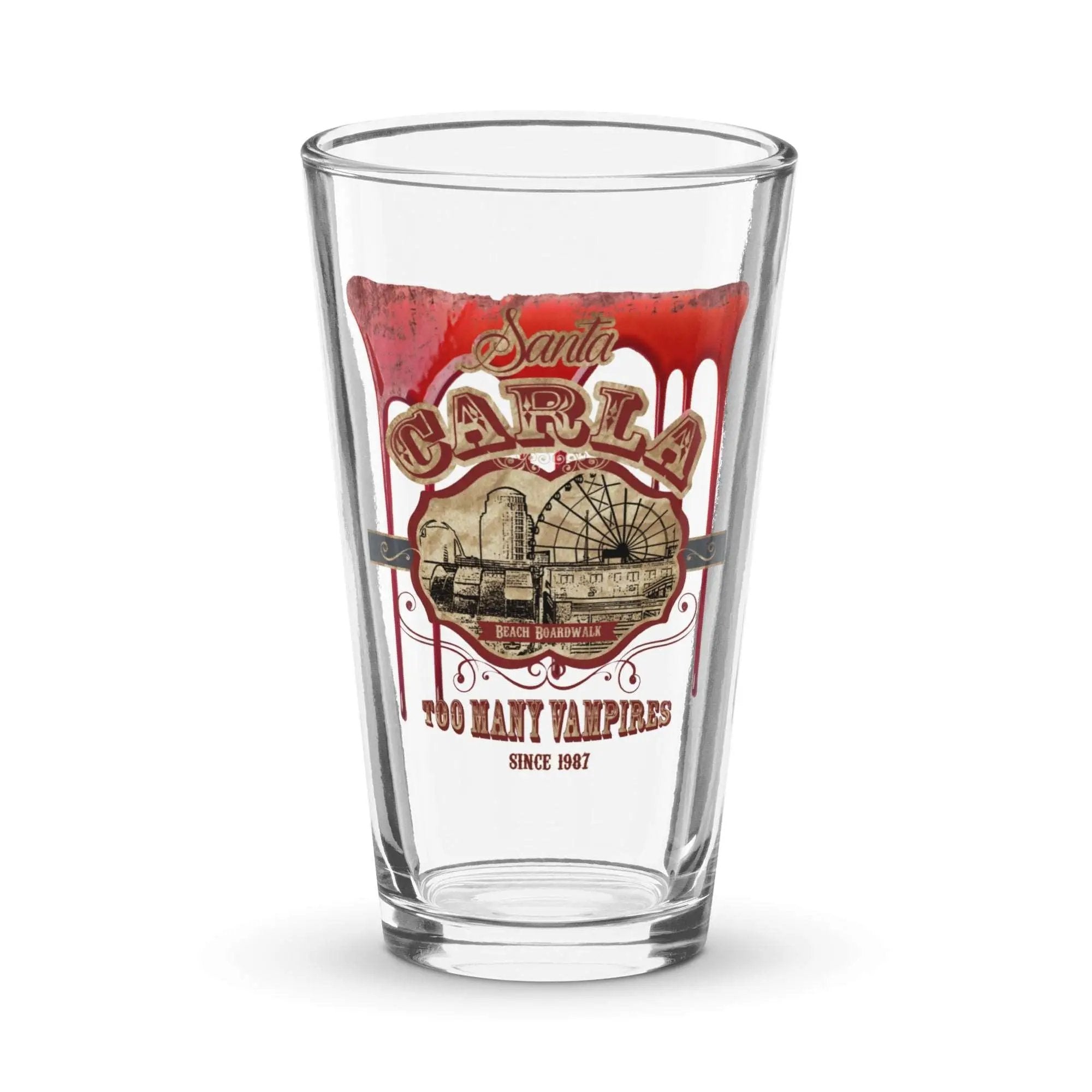 Santa Carla Shaker pint glass