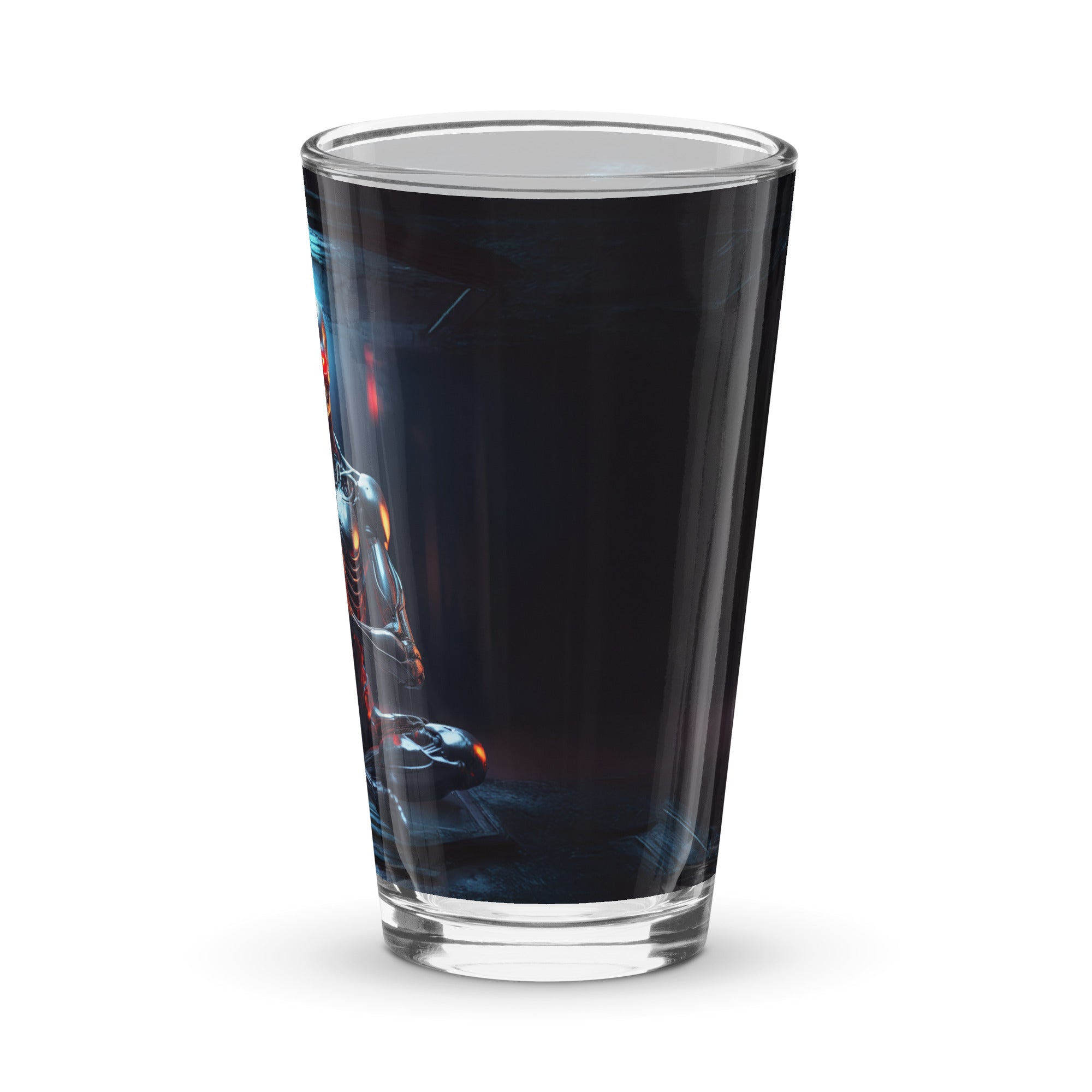 Terminator Buddha Shaker pint glass