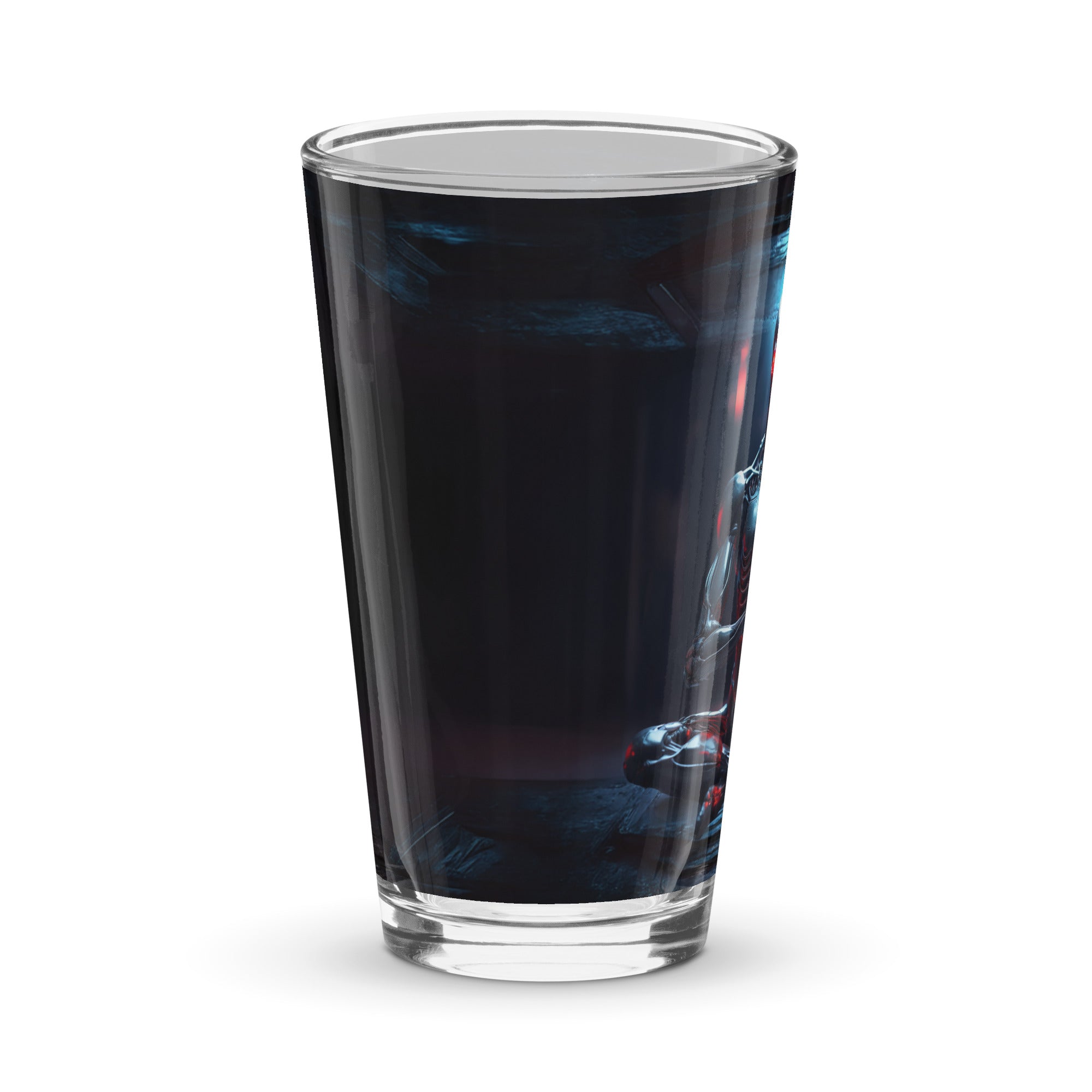 Terminator Buddha Shaker pint glass