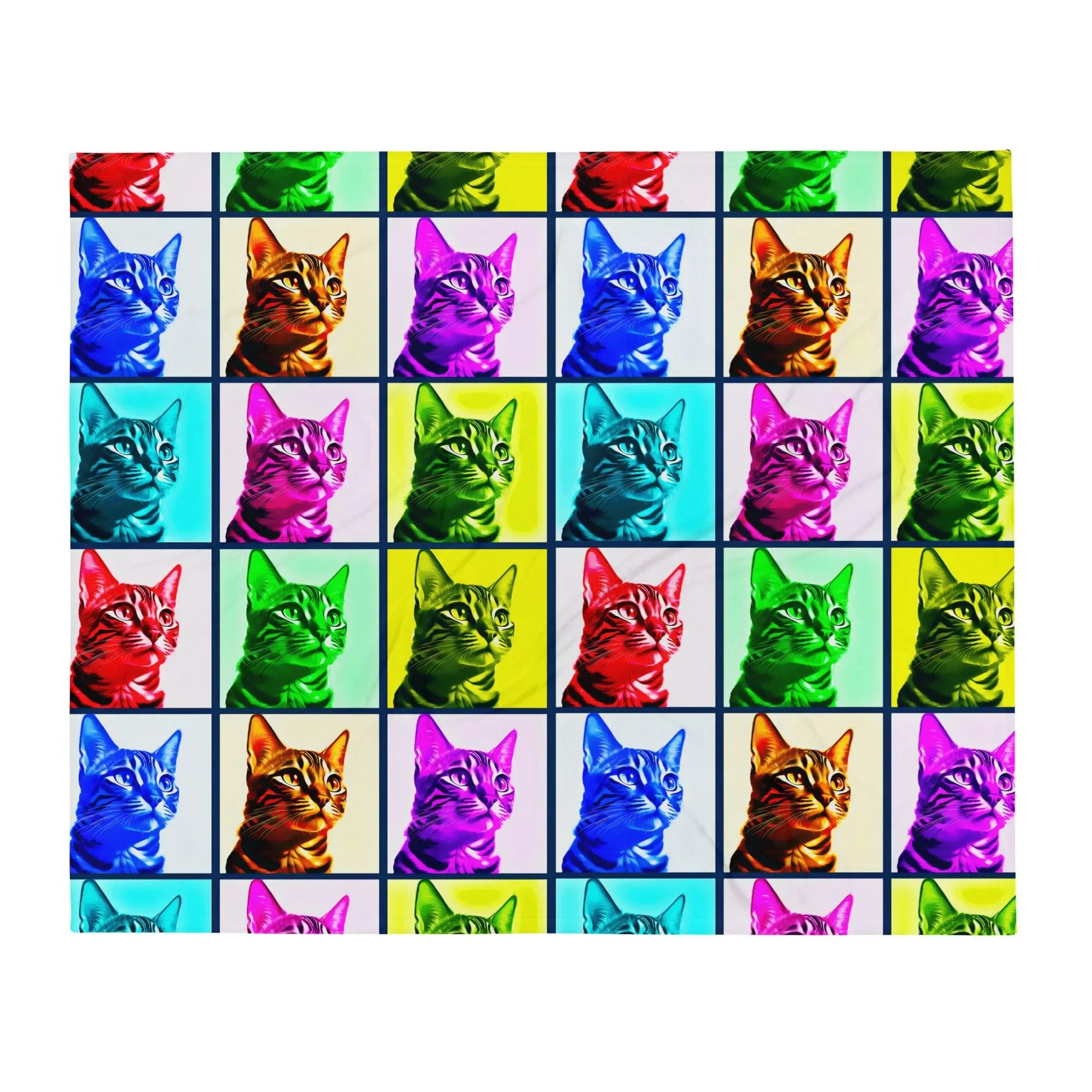 Warhol Cats Throw Blanket