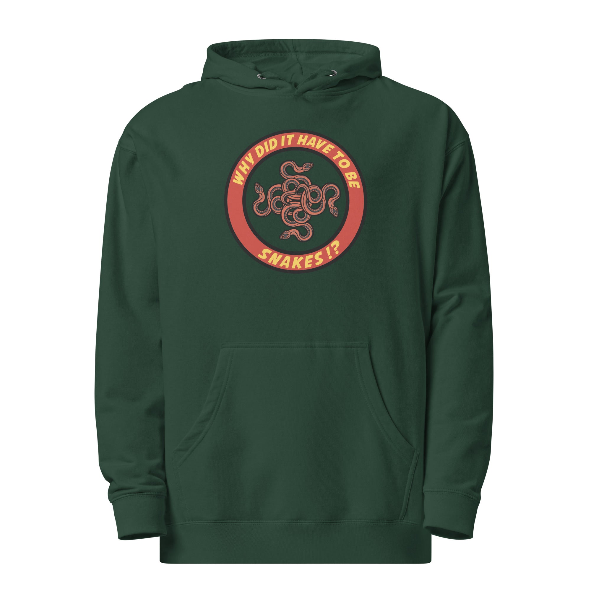 Why Did It Have To Be Snakes? Unisex midweight hoodie