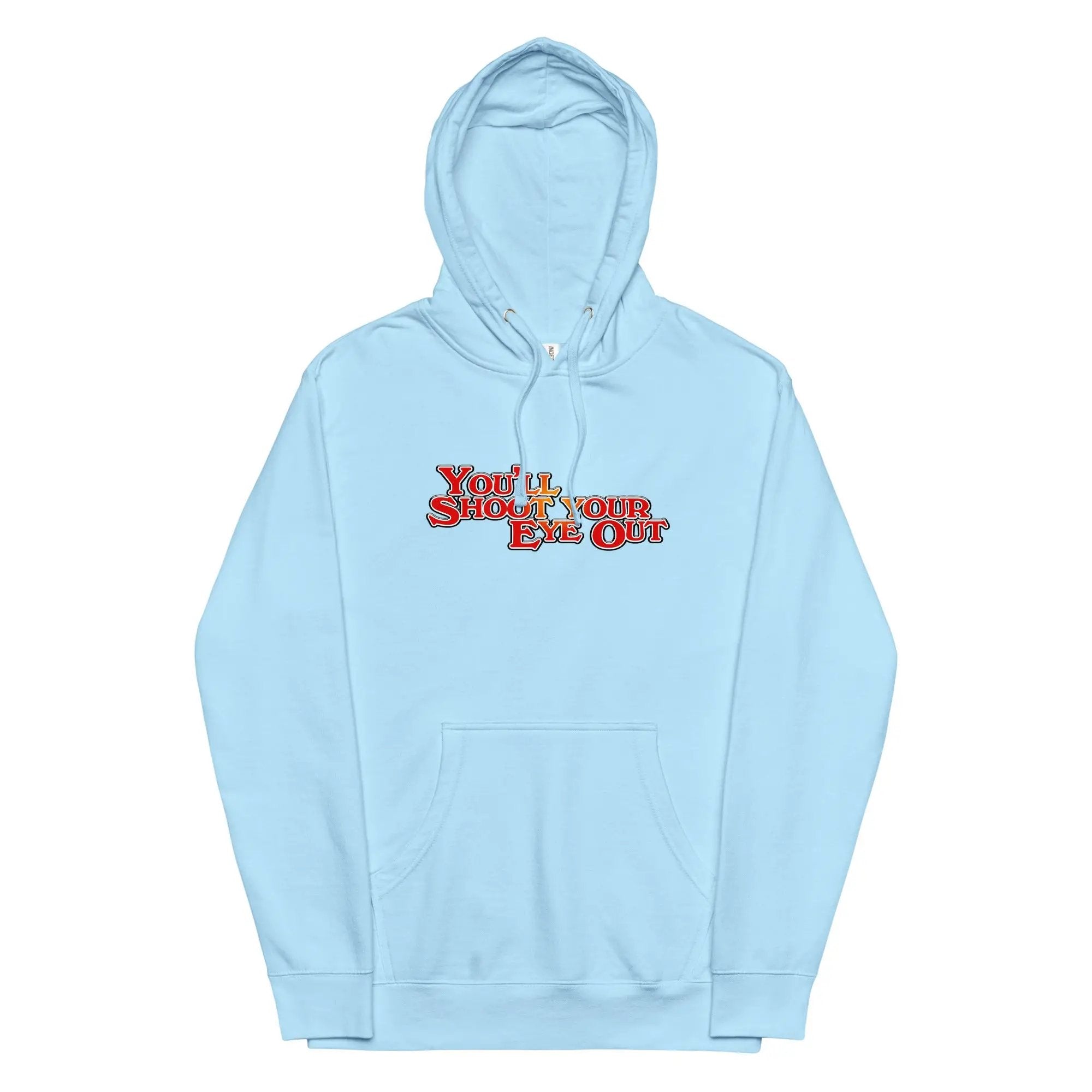 a light blue hoodie with the words you can't stop and the words