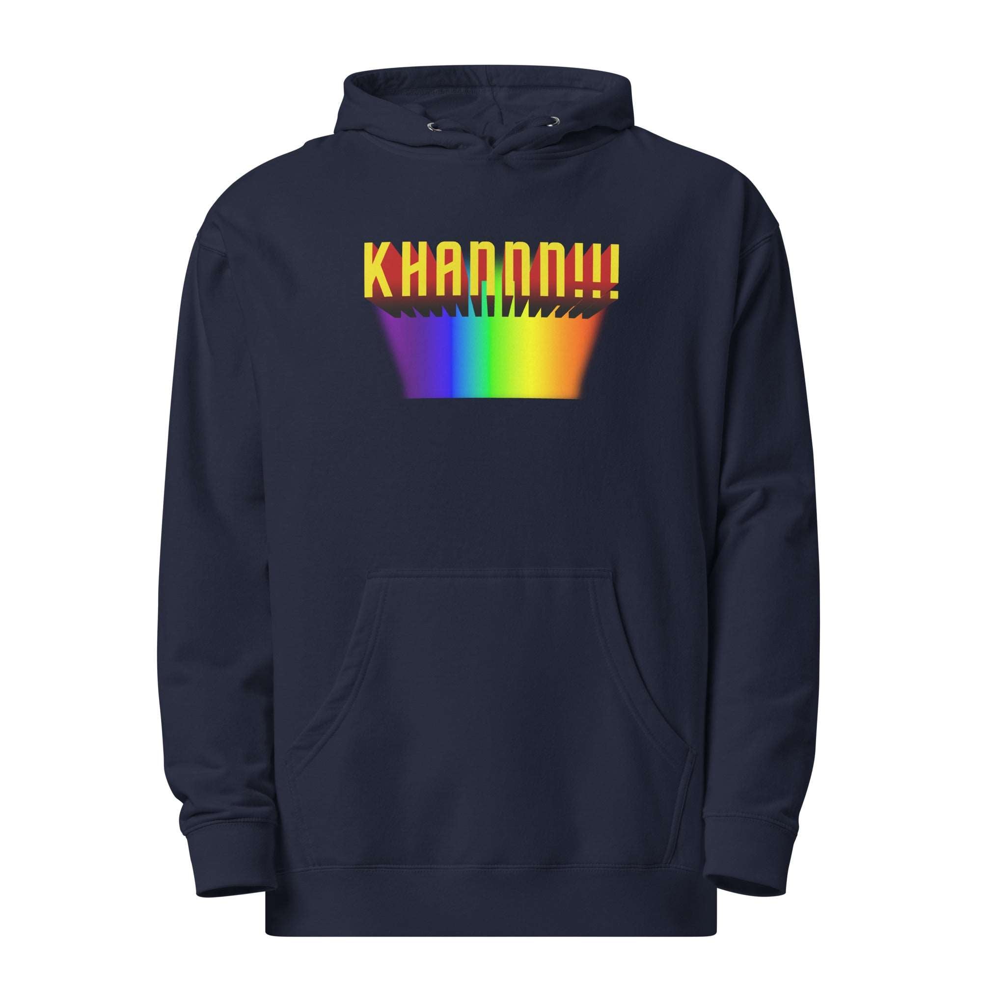 a dark blue hoodie with the words kardah on it