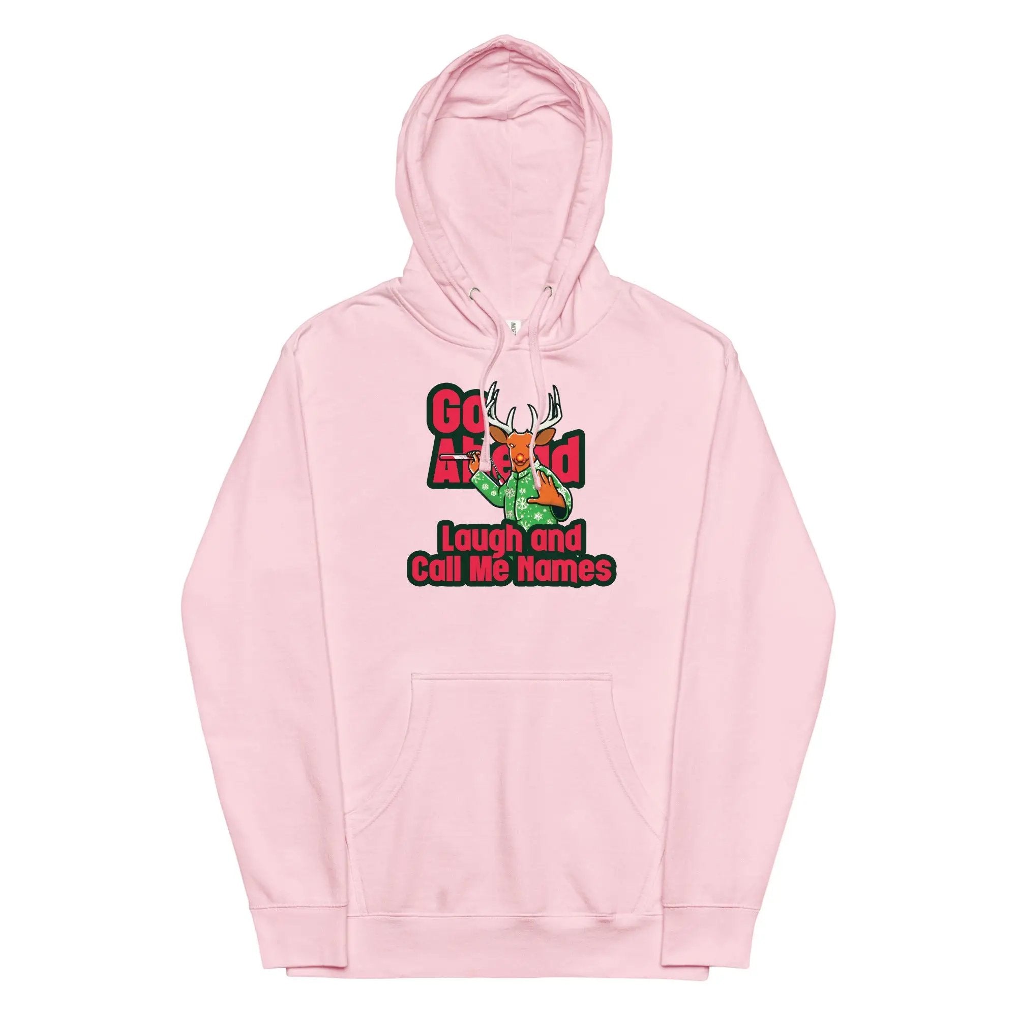 a pink hoodie with the words god, i run and call me home