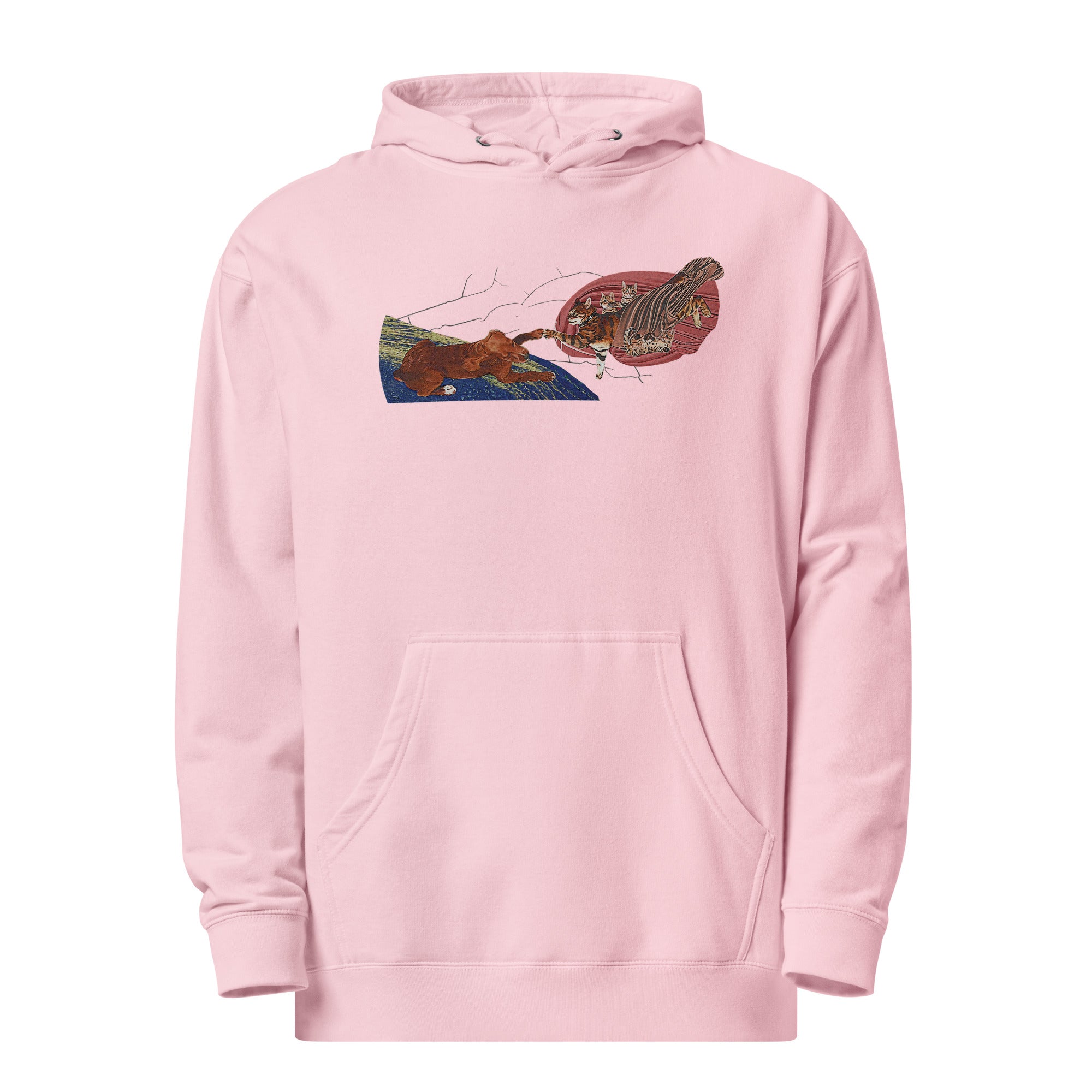 a pink hoodie with a picture of a turtle on it