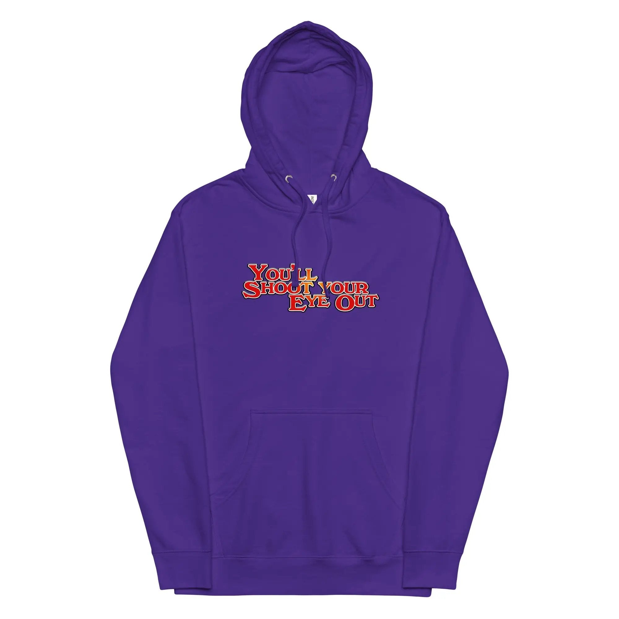 a purple sweatshirt with the words you can't stop and eat out on it