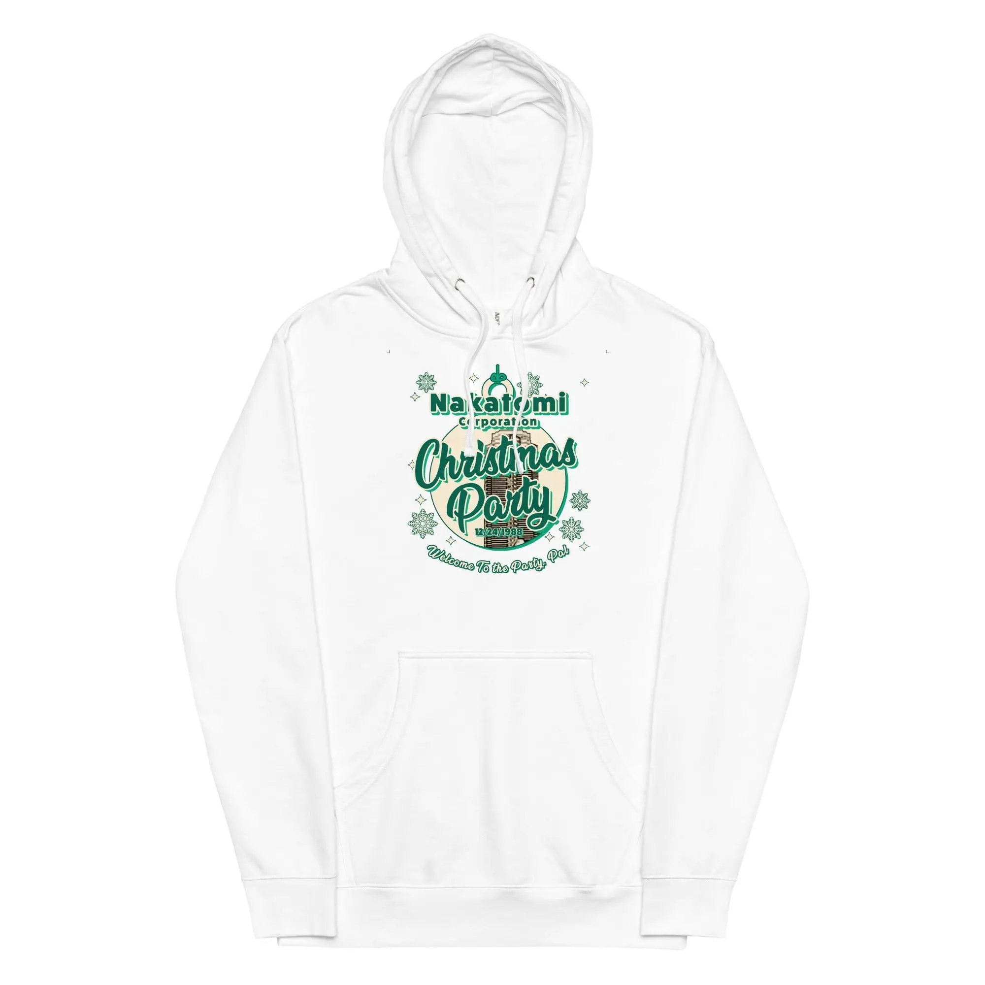 a white sweatshirt with the words christmas party on it