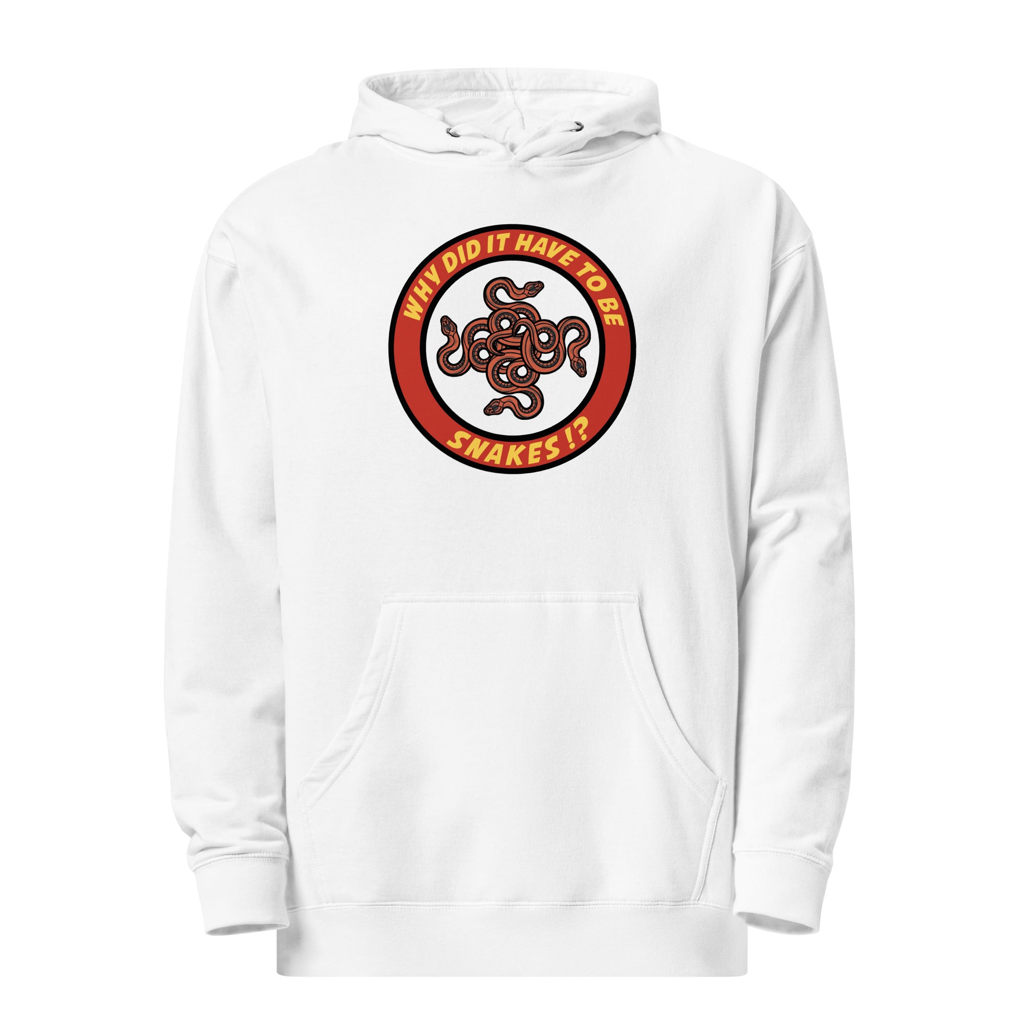 Why Did It Have To Be Snakes? Unisex midweight hoodie