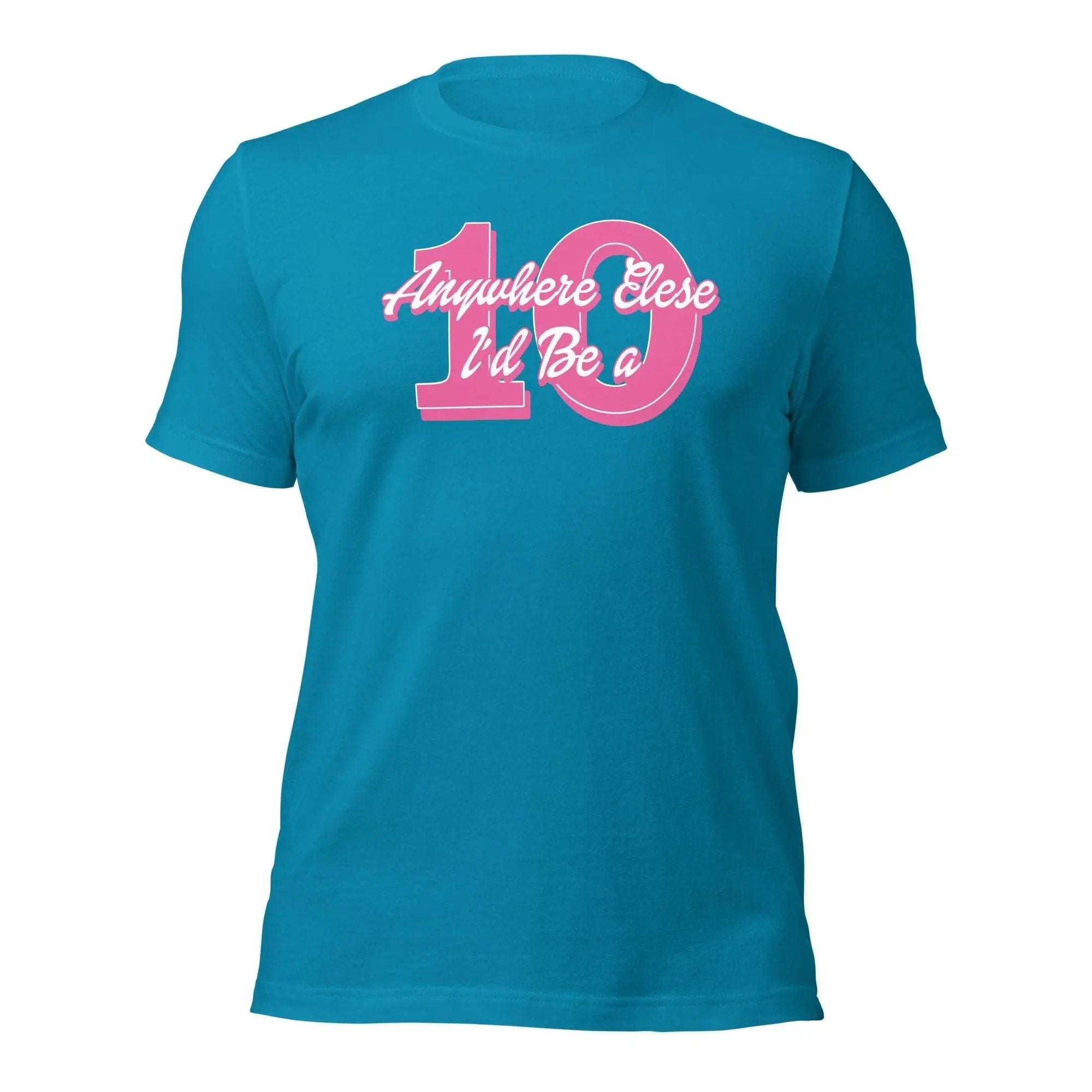 a blue t - shirt with the number nine on it
