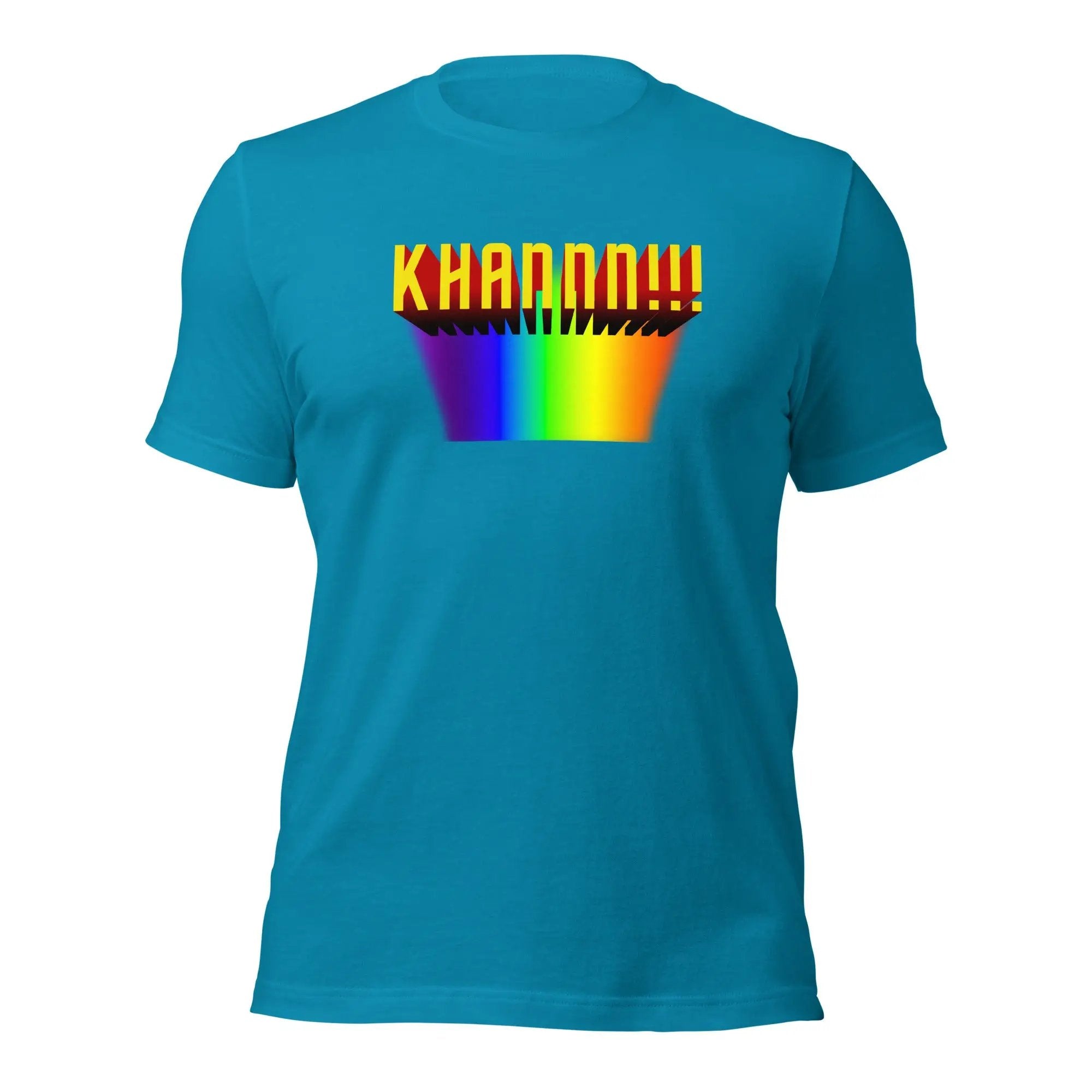 a blue t - shirt with a rainbow cupcake on it