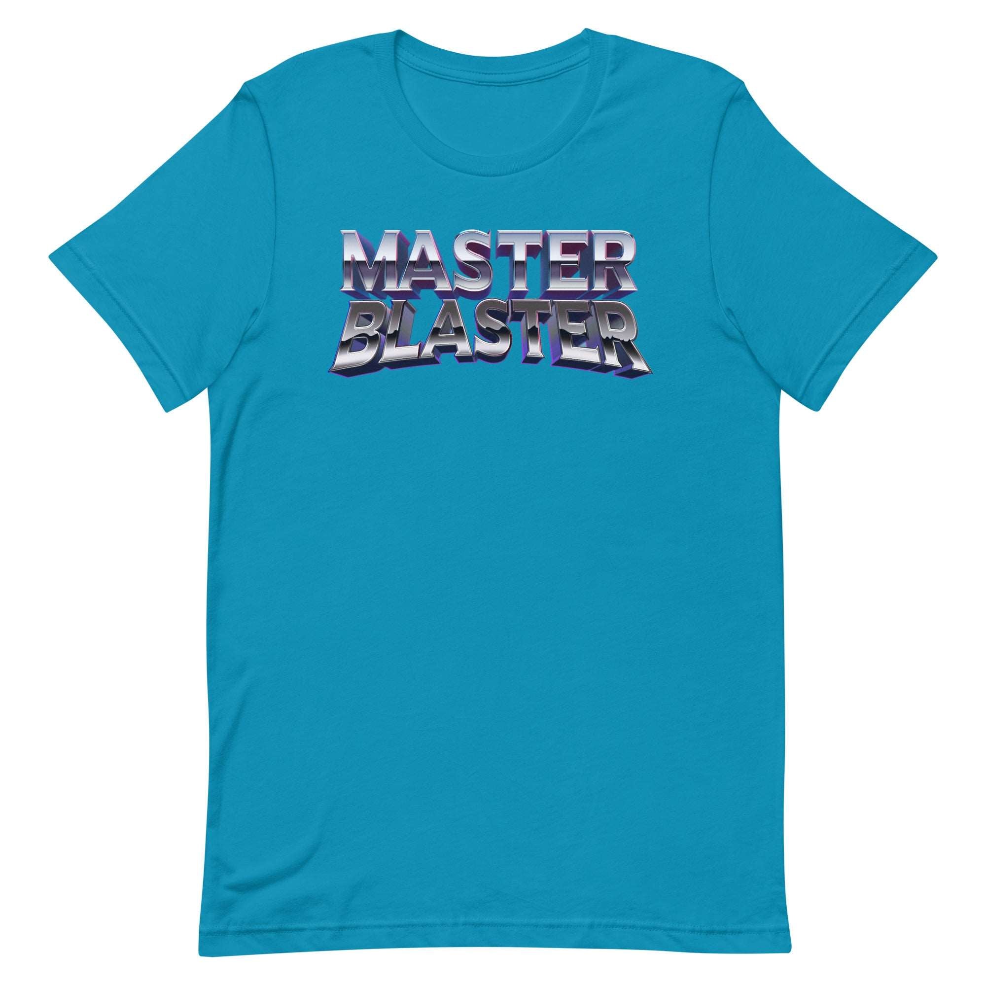 a blue t - shirt that says master blaster