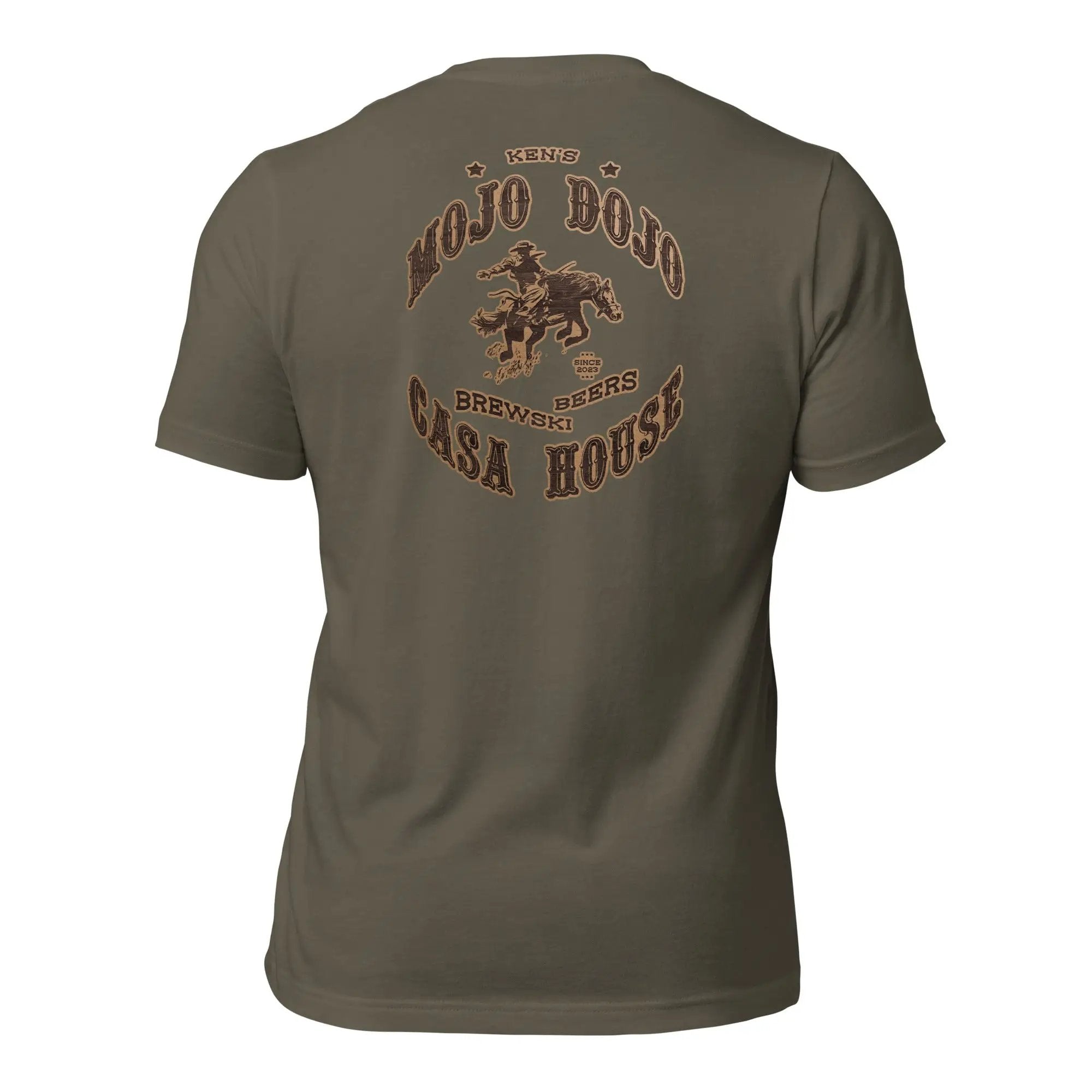 a t - shirt with a horse and rider on it