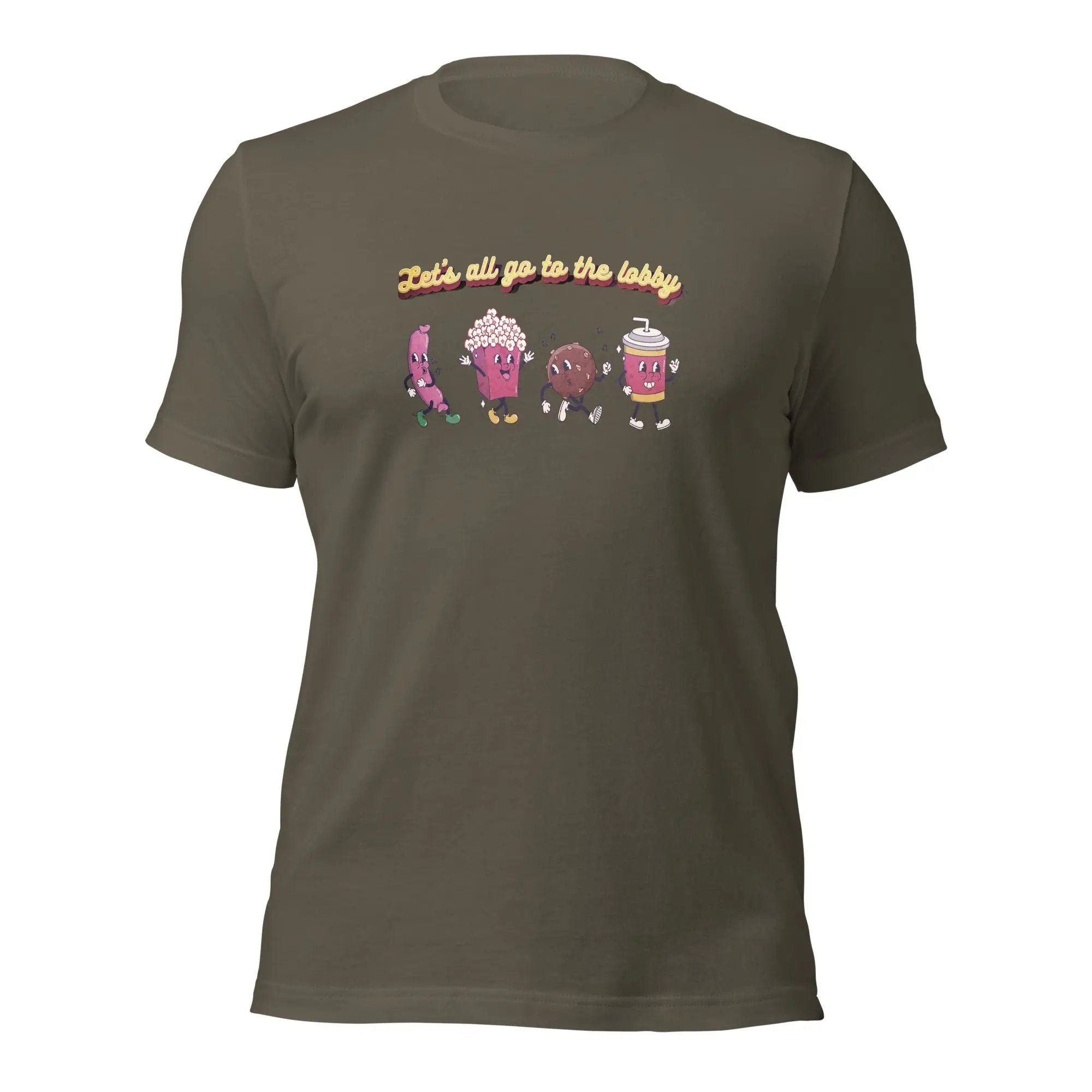 a brown t - shirt with three cartoon characters on it