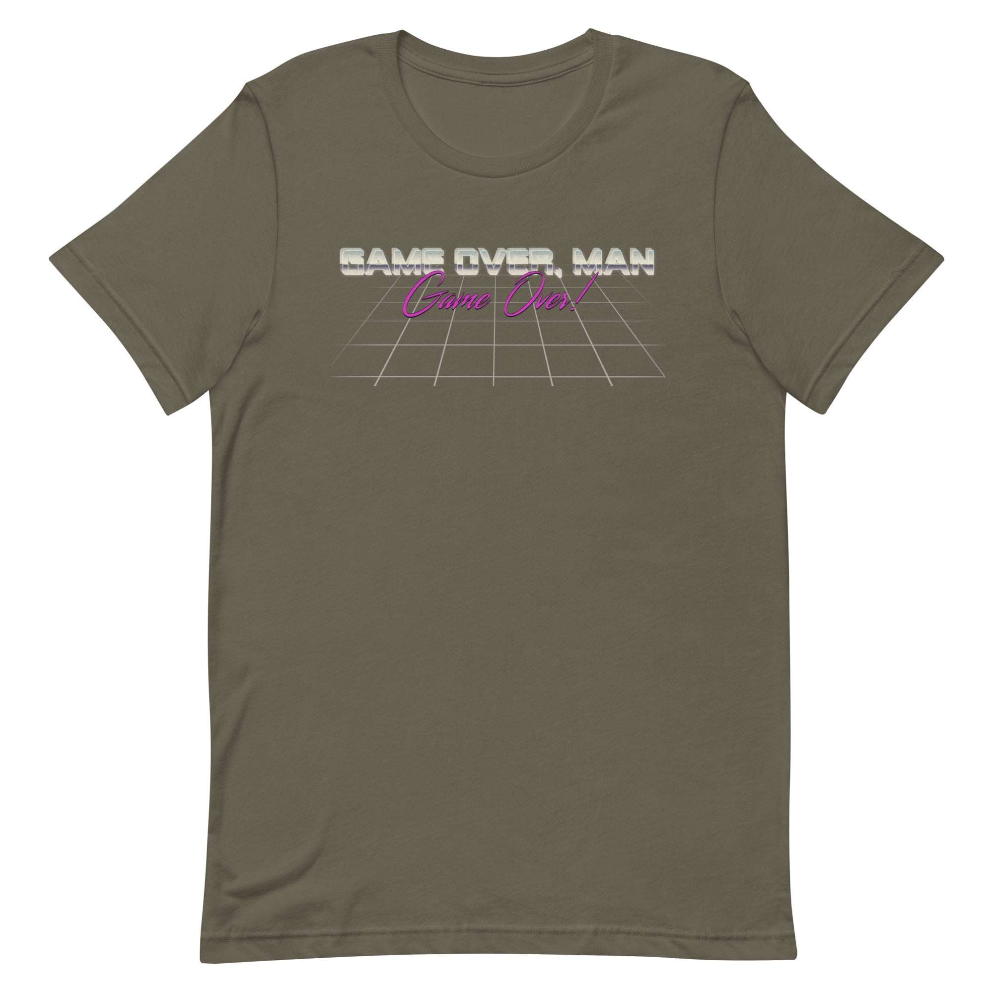 a t - shirt with the words game over man on it