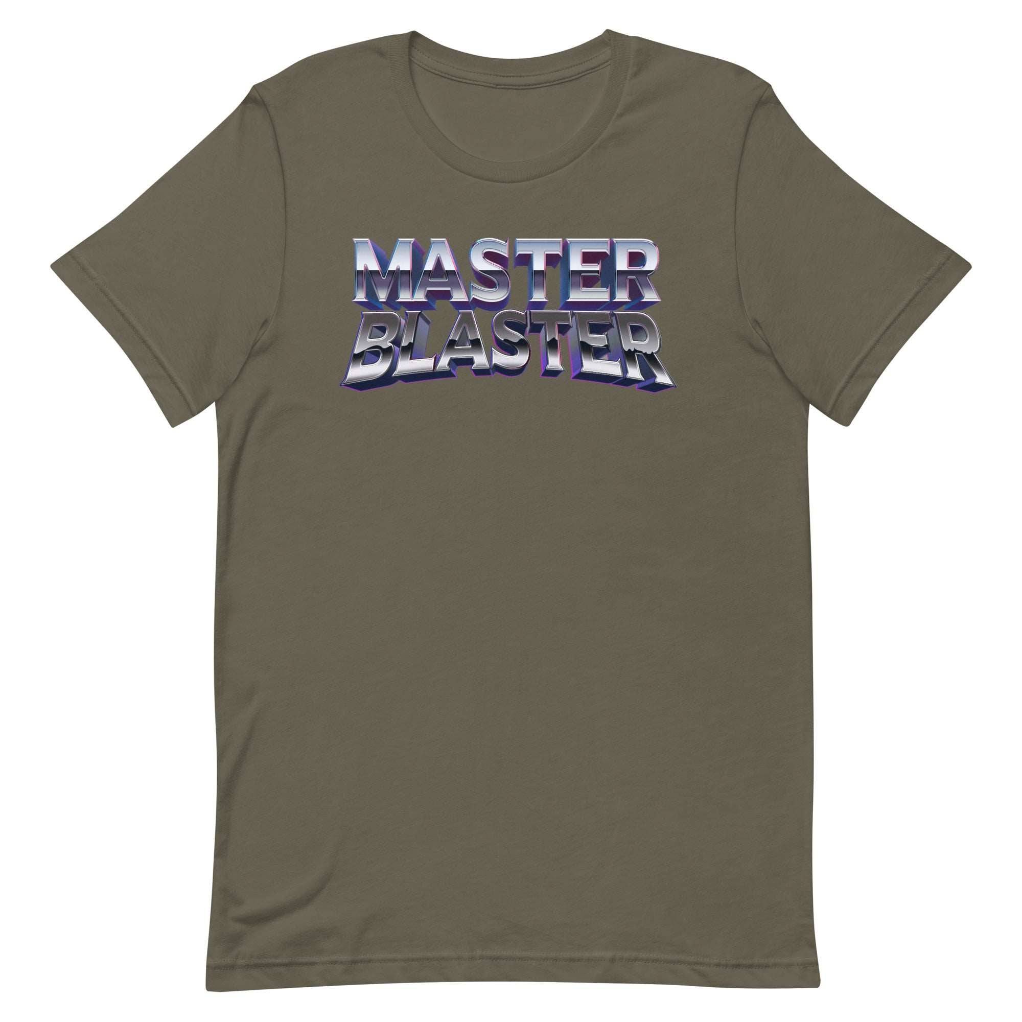 a t - shirt with the words master blaster printed on it